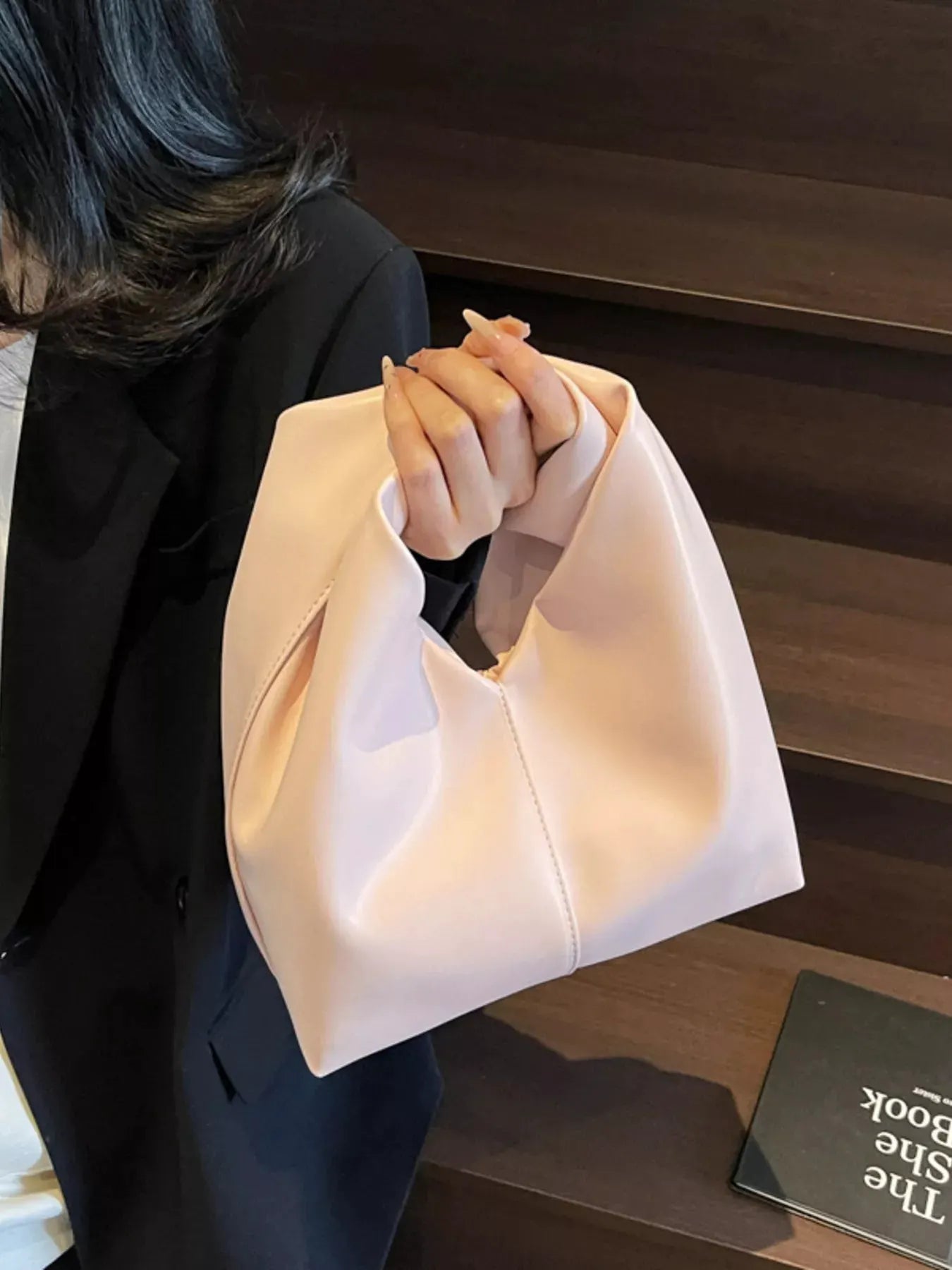 Knot Handle Leather Handbag by Partner Label
