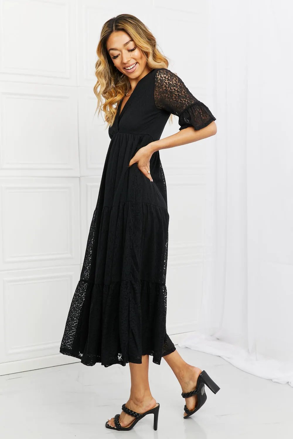 P & Rose Lovely Lace Full Size Tiered Dress by Partner Label