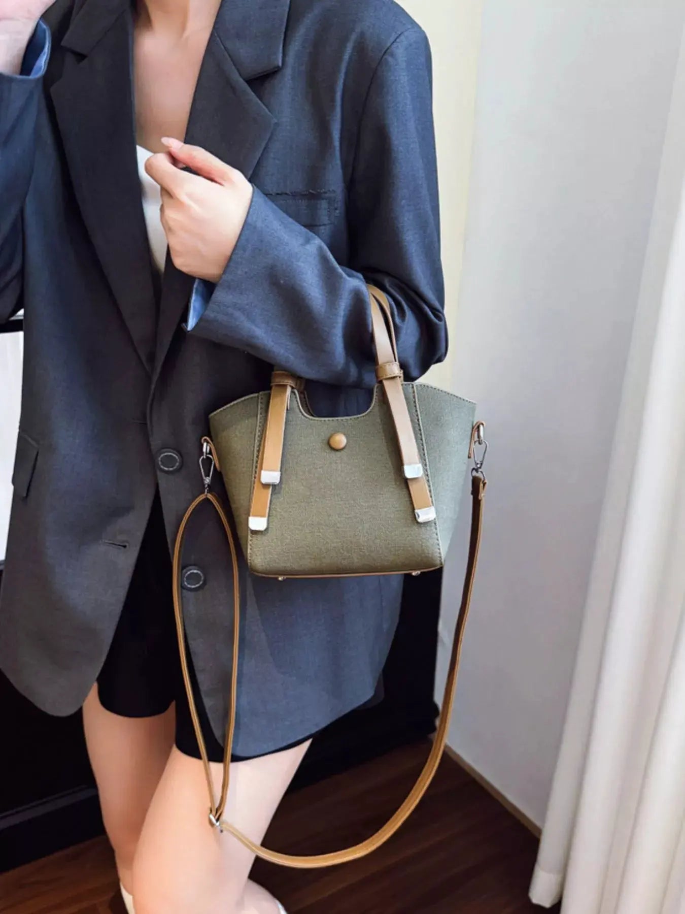 Adjustable Strap Crossbody Bag by Partner Label