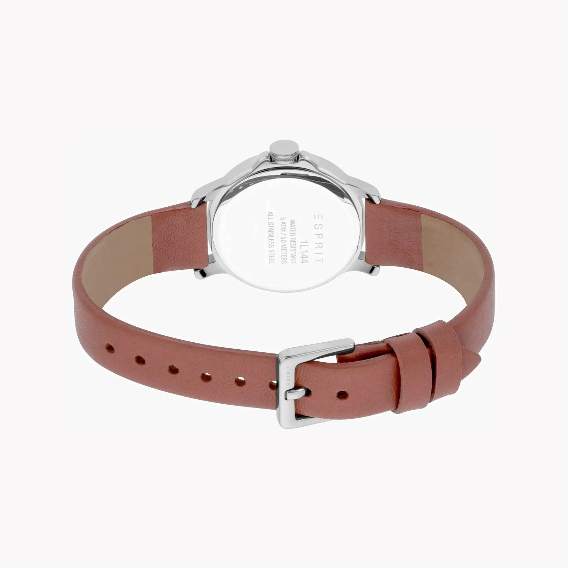 Esprit Women's Rose Leather Watch, Silver Dial | Es1l170m0045 by ESPRIT