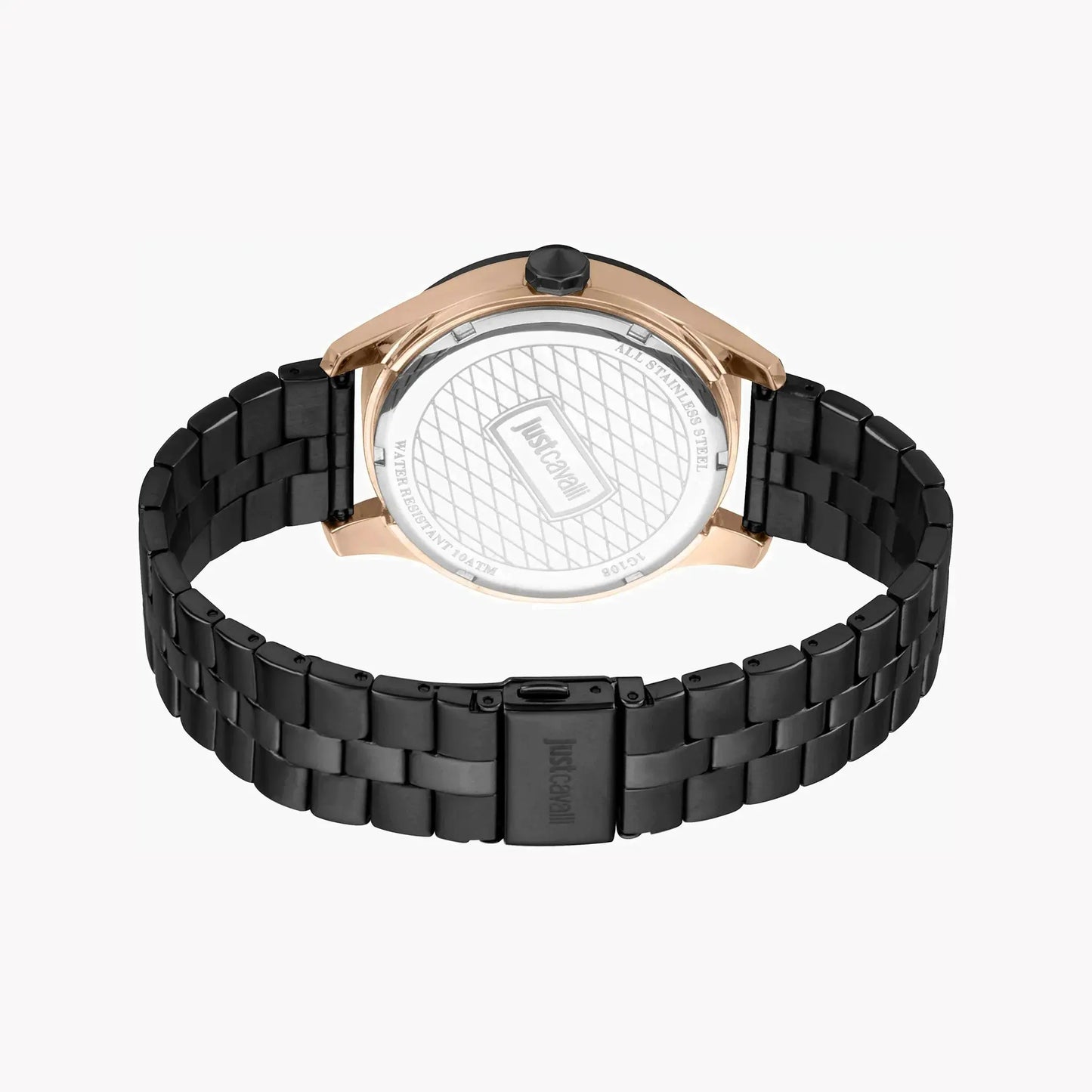 Just Cavalli Men's Black Stainless Steel Watch, Gray Dial | Jc1g108m0085 by JUST CAVALLI