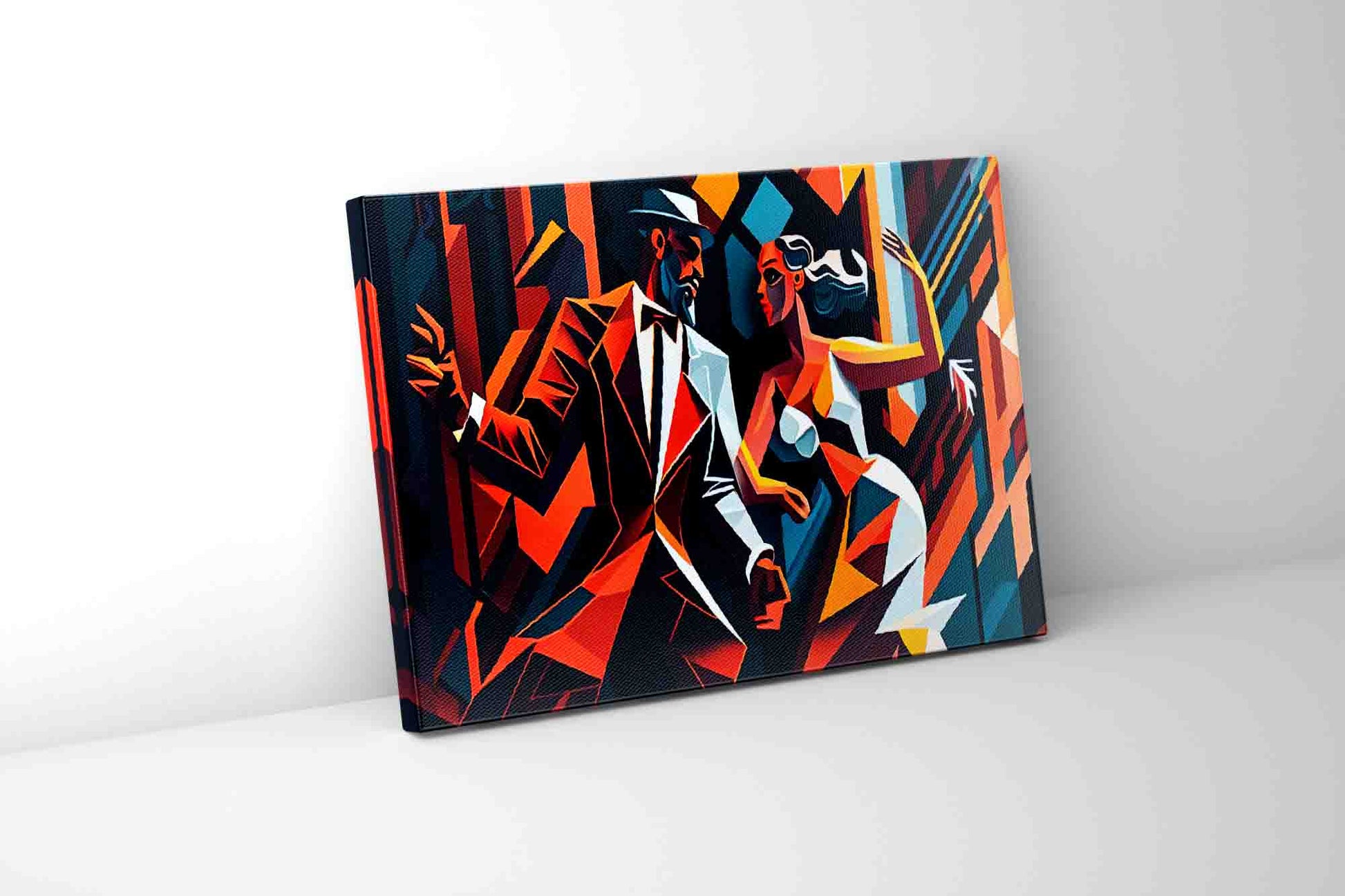 Canvas Wall Art-Tango in the city- Modern Art by Gtaart.ca