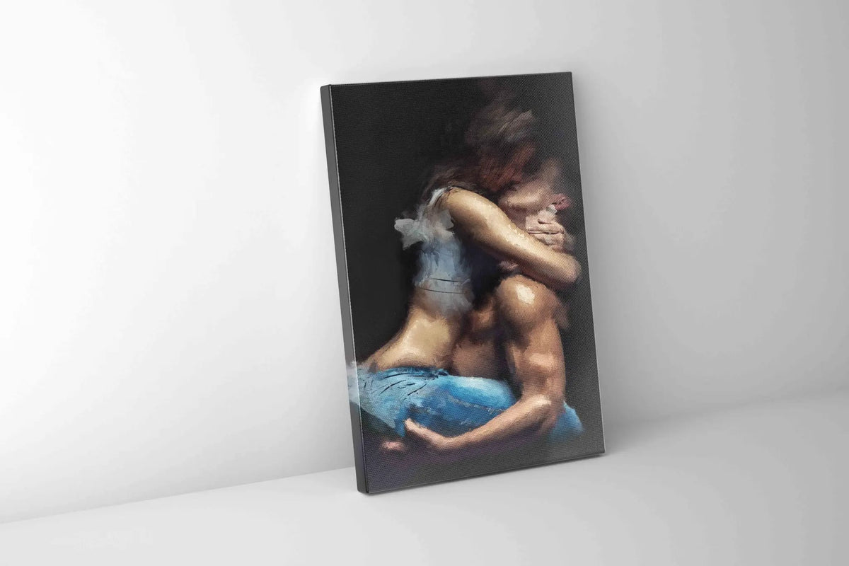 The couple in the shade. Canvas Wall Art. by Gtaart.ca