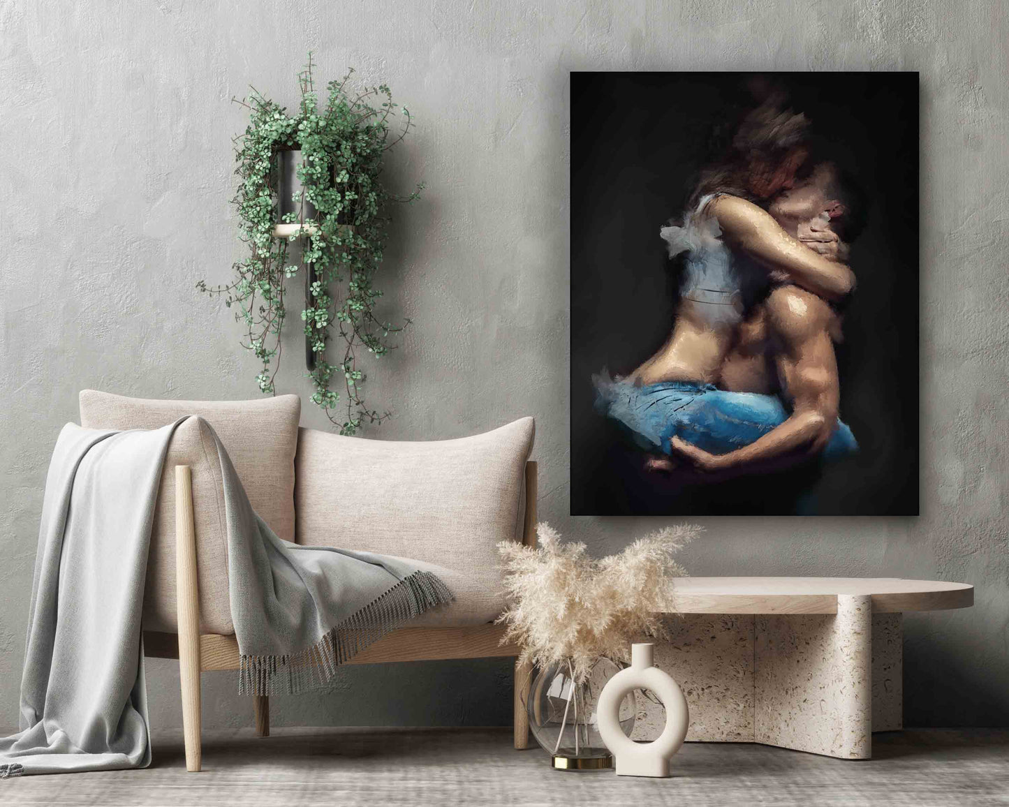 The couple in the shade. Canvas Wall Art. by Gtaart.ca