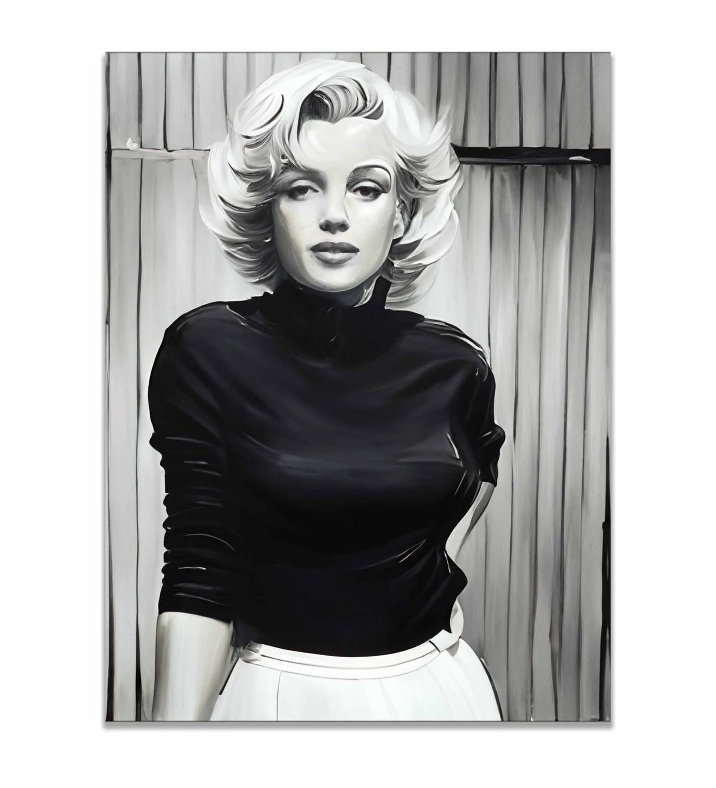 Marilyn in Black and White - Wall decor - Canvas Fine Art by Gtaart.ca