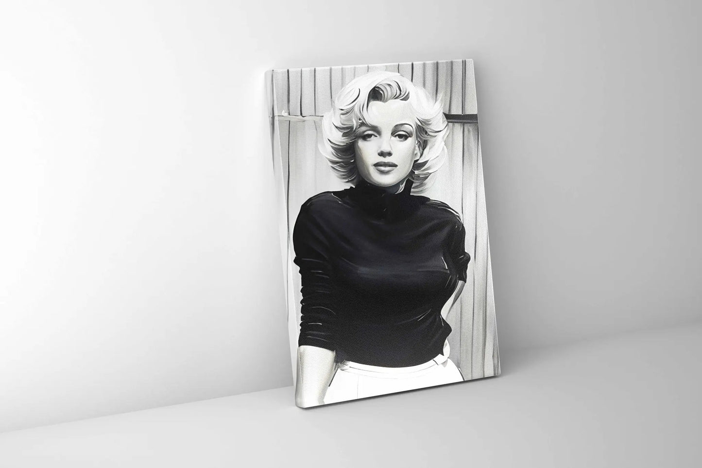 Marilyn in Black and White - Wall decor - Canvas Fine Art by Gtaart.ca