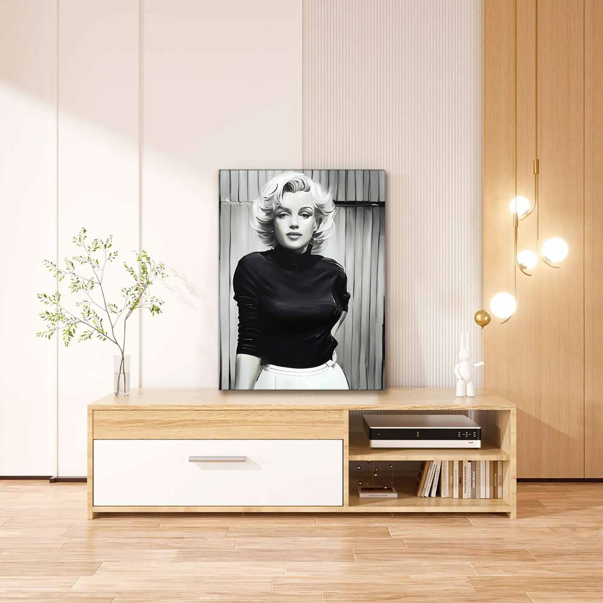 Marilyn in Black and White - Wall decor - Canvas Fine Art by Gtaart.ca