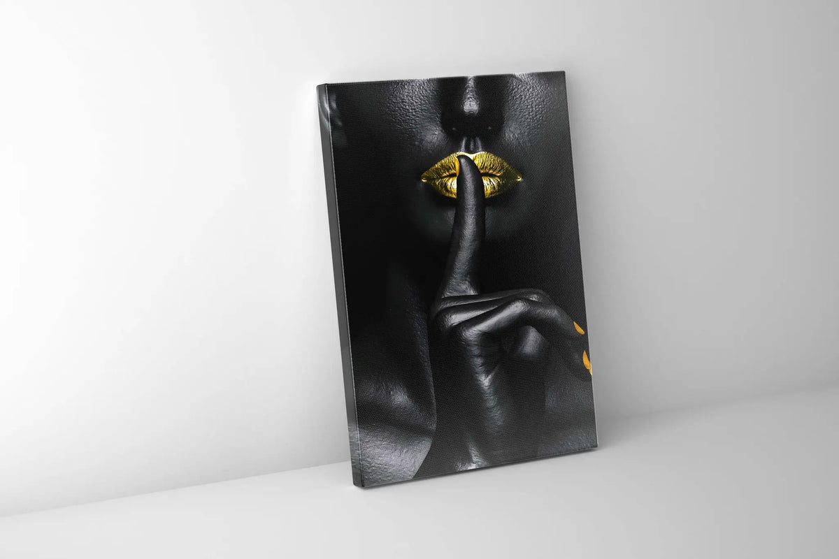 Noir Or-Abstract Gold and Black Wall art- Fine Art-Gold varnish by Gtaart.ca