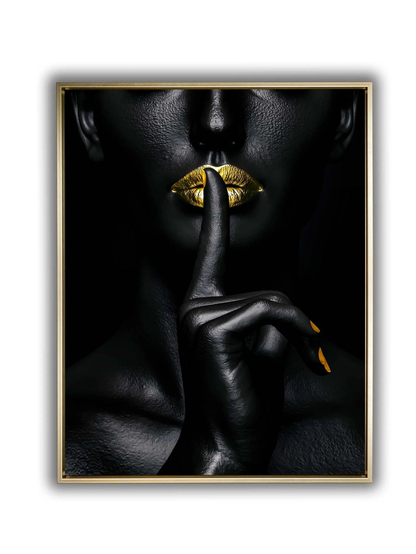 Noir Or-Abstract Gold and Black Wall art- Fine Art-Gold varnish by Gtaart.ca
