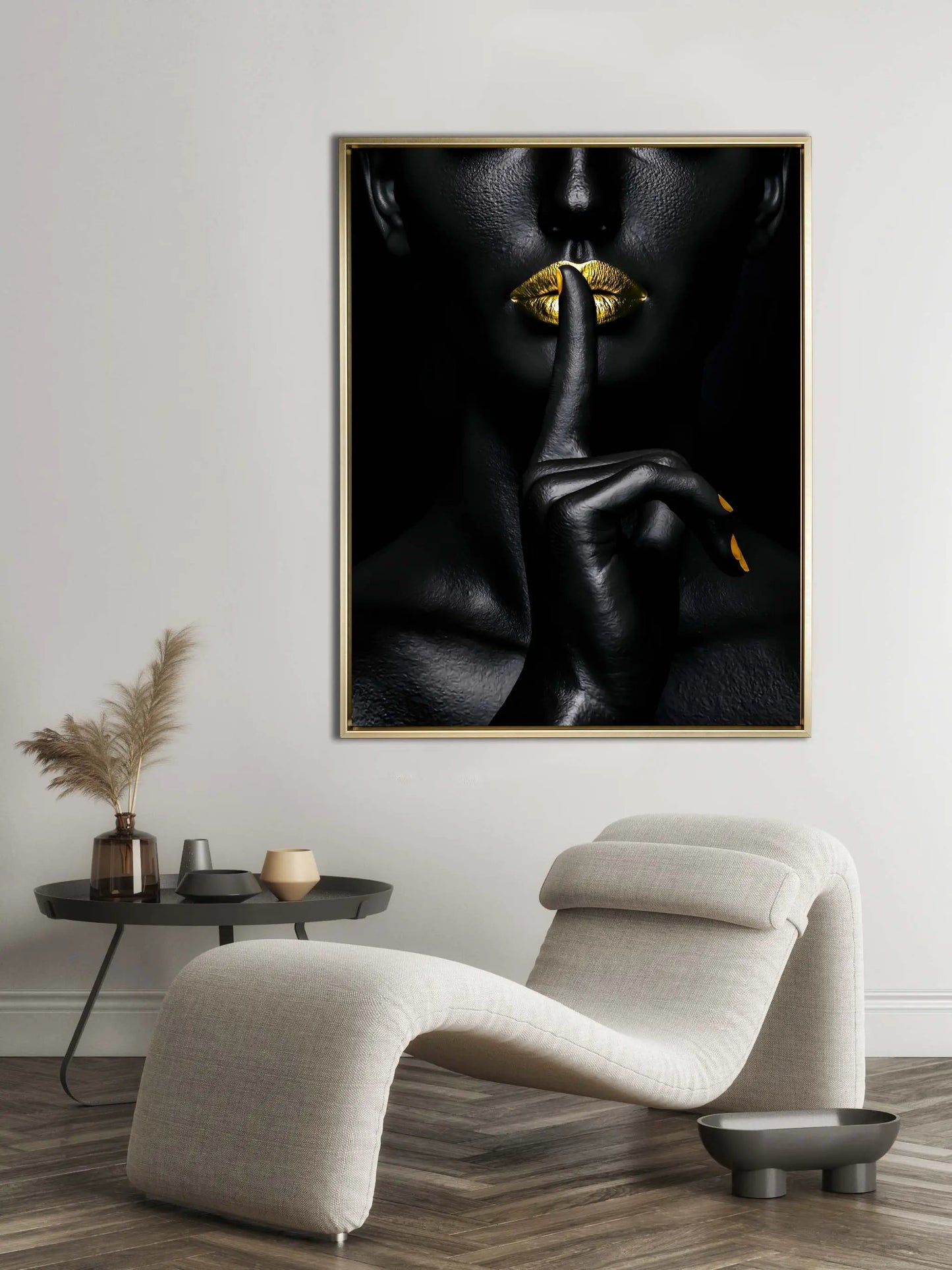 Noir Or-Abstract Gold and Black Wall art- Fine Art-Gold varnish by Gtaart.ca