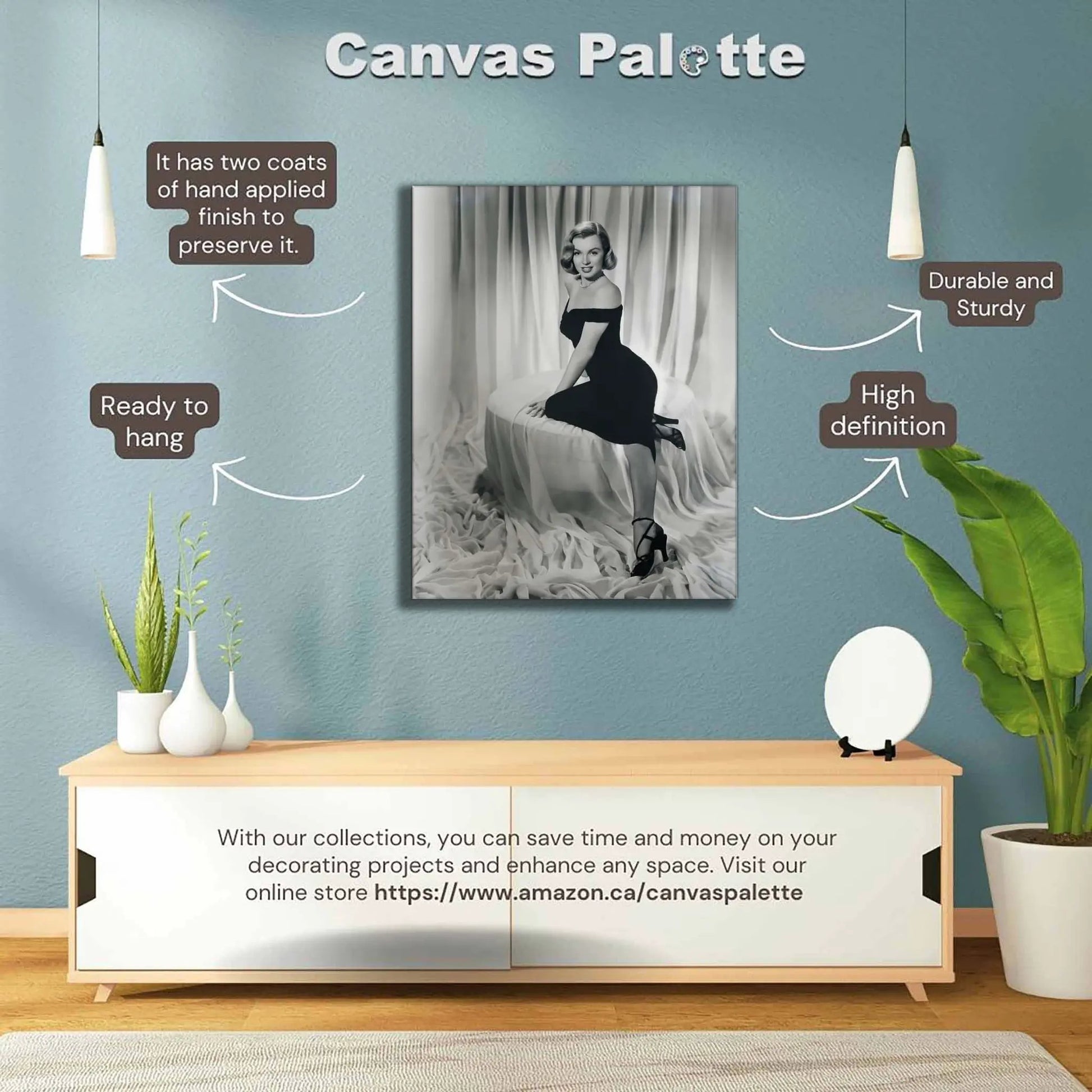 Wall Art-Marilyn in the room- Canvas Print by Gtaart.ca