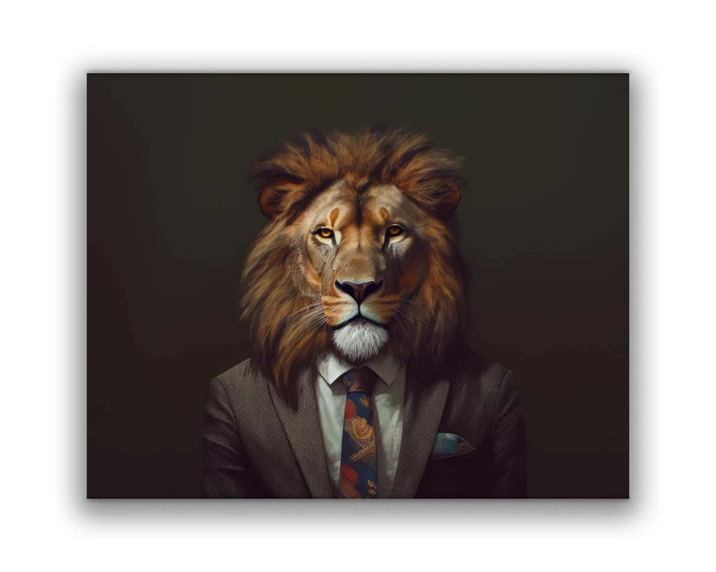 Wildlife Canvas Art - Boss Lion- Wall Decor by Gtaart.ca