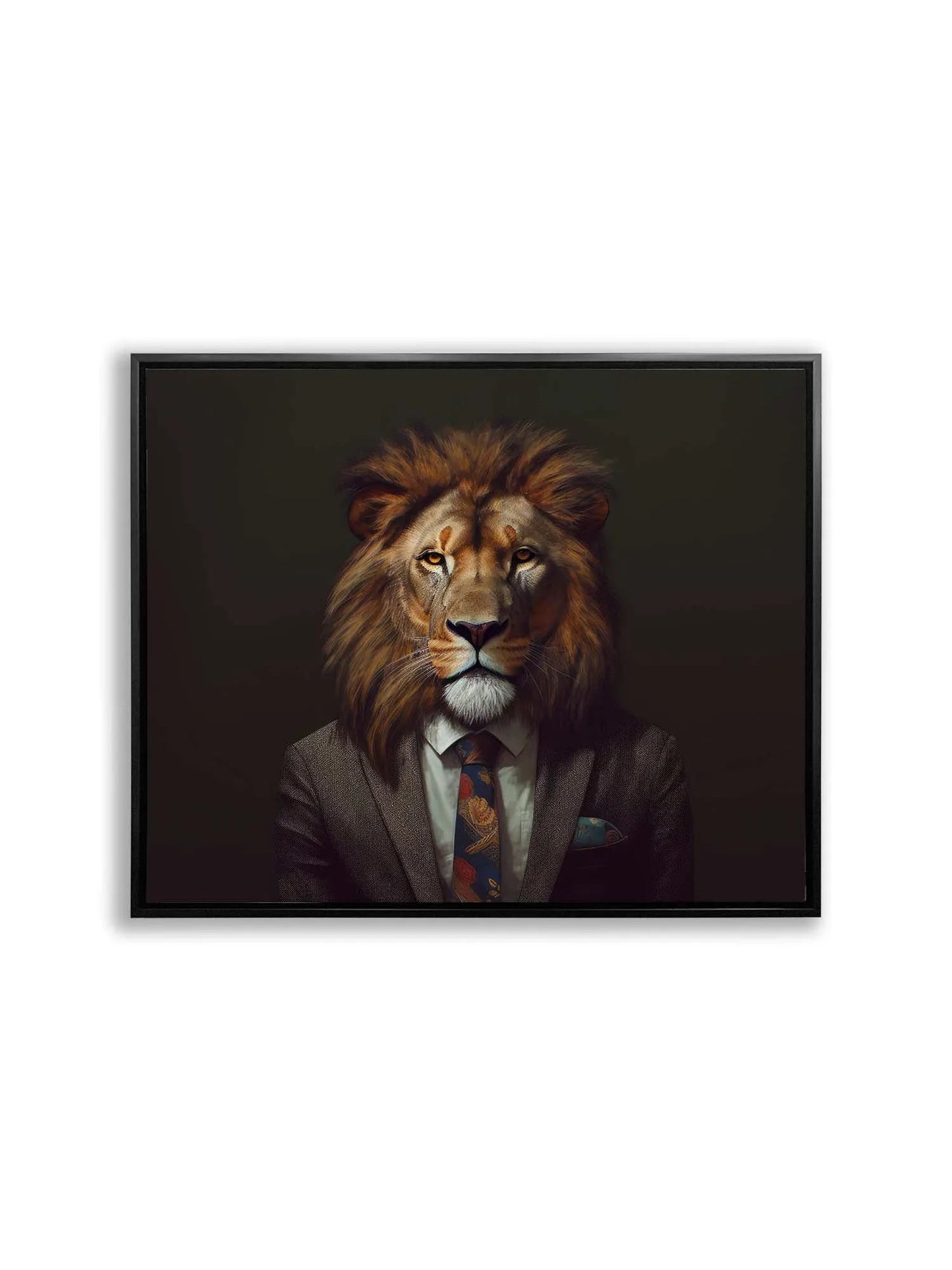 Wildlife Canvas Art - Boss Lion- Wall Decor by Gtaart.ca