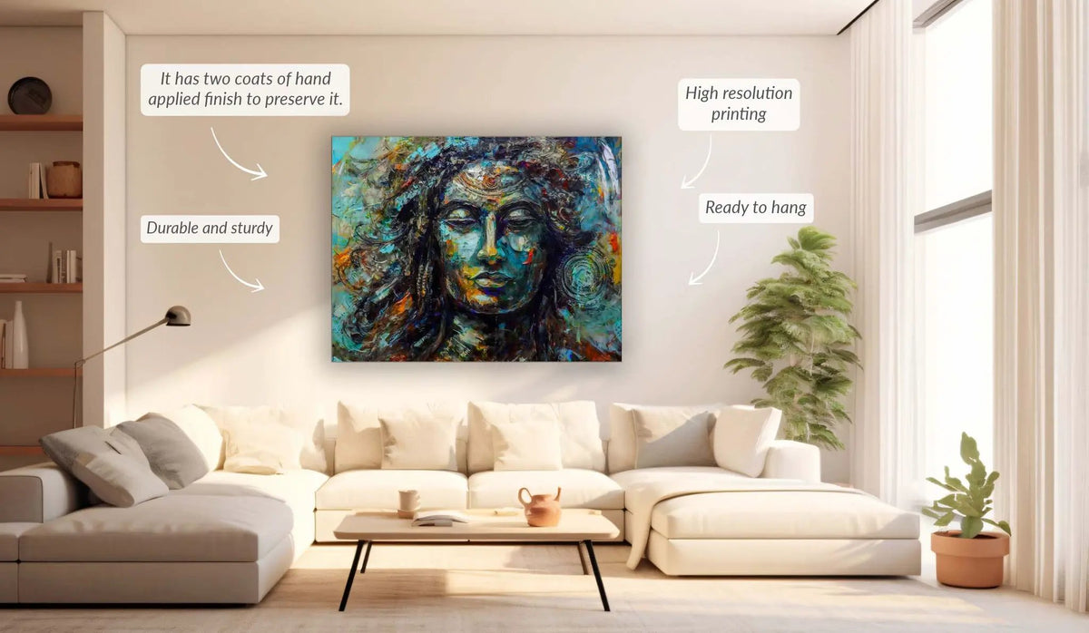 Shiva Canvas Wall Art-Indian Art- Religious Photo by Gtaart.ca