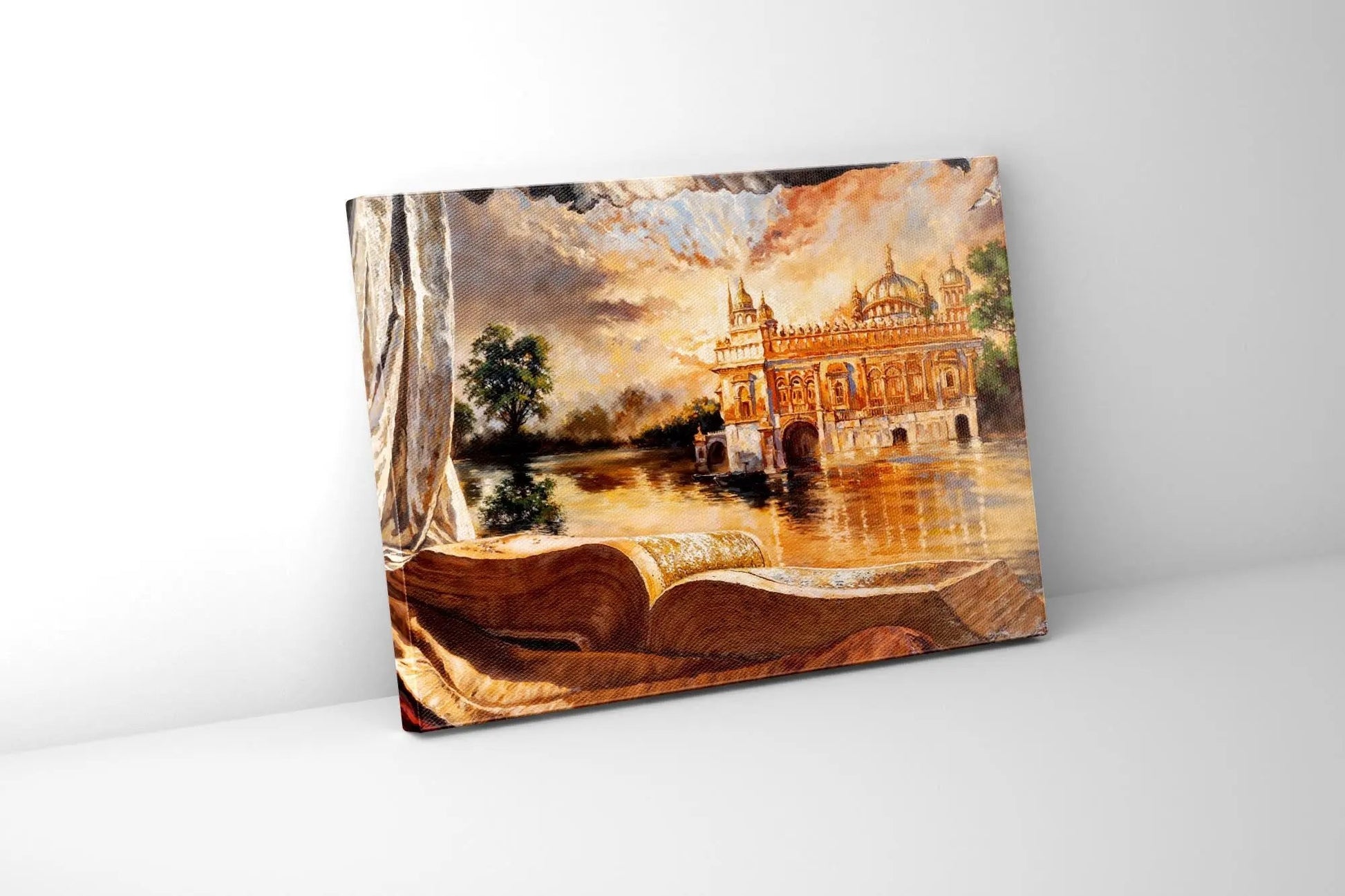 Ancient Golden Temple -Wall Decor- Spiritual Wall Art by Gtaart.ca