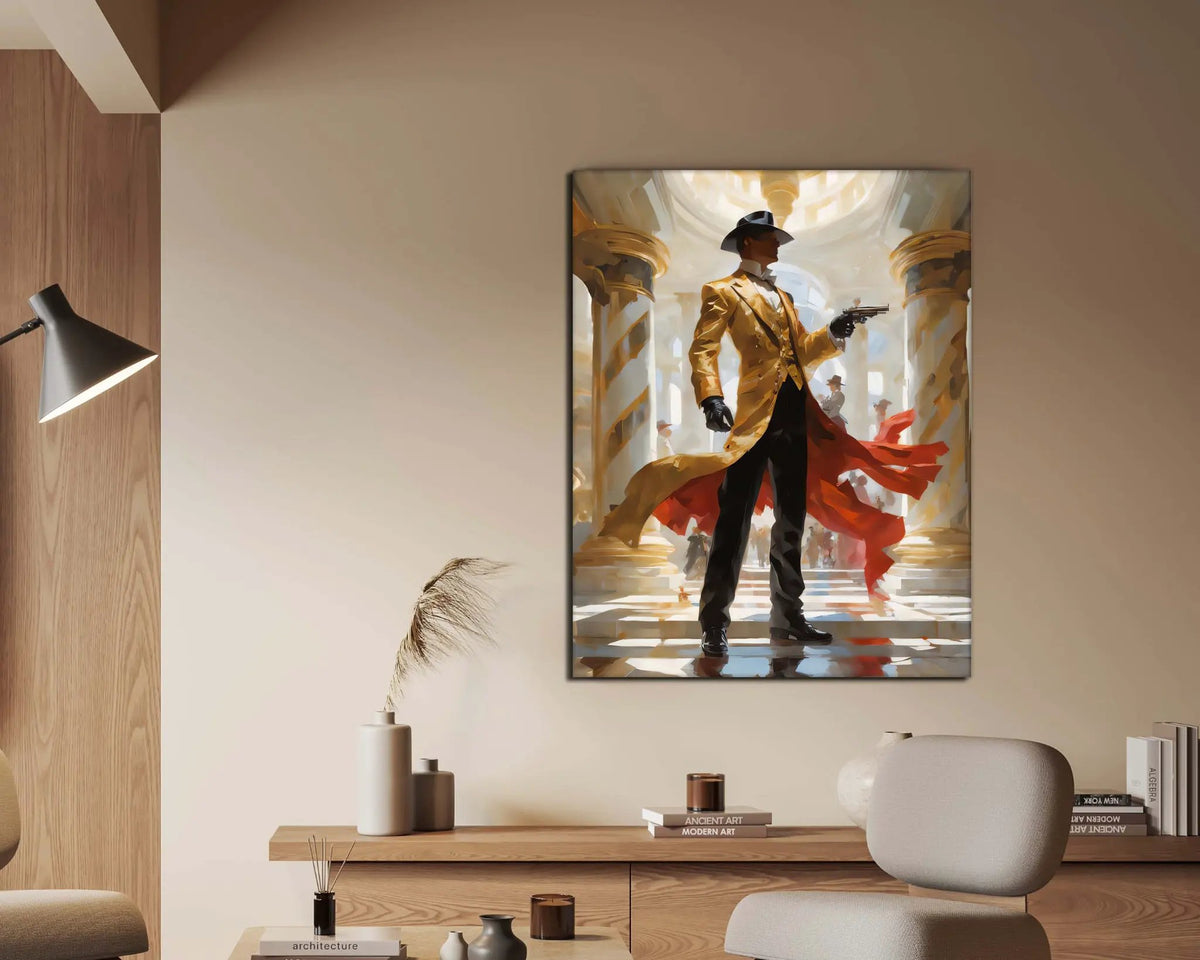 Wall Art-Back to the future Gunslinger -Canvas Printed-Artwork Decor by Gtaart.ca