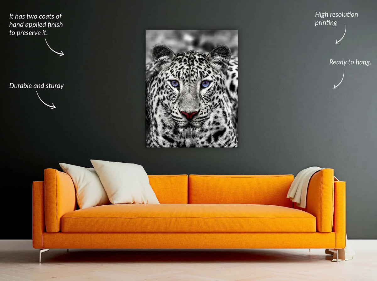 Canvas print-Blue Eyed White Tiger- Wildlife art by Gtaart.ca