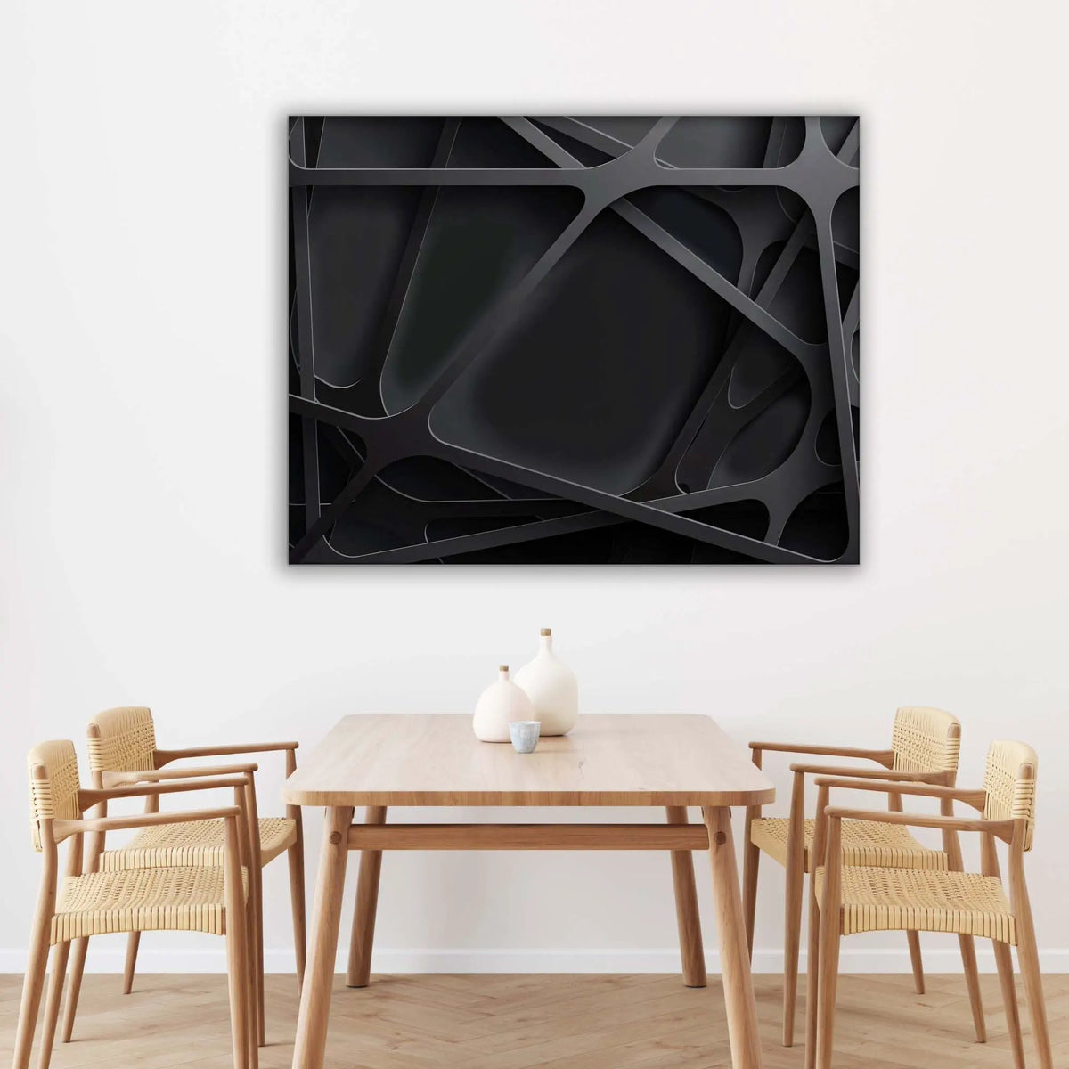 Wall Art-3 D Black-Canvas Printed-Artwork by Gtaart.ca