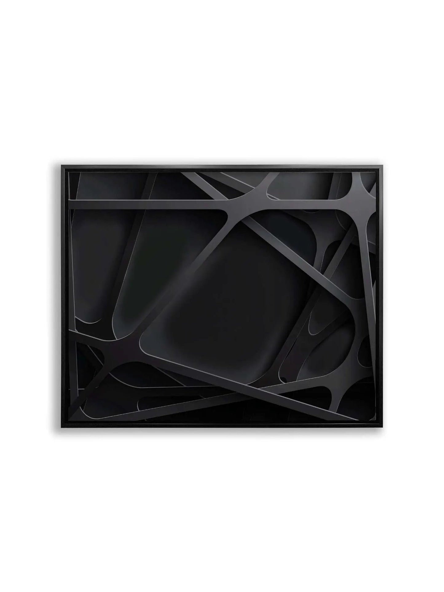 Wall Art-3 D Black-Canvas Printed-Artwork by Gtaart.ca