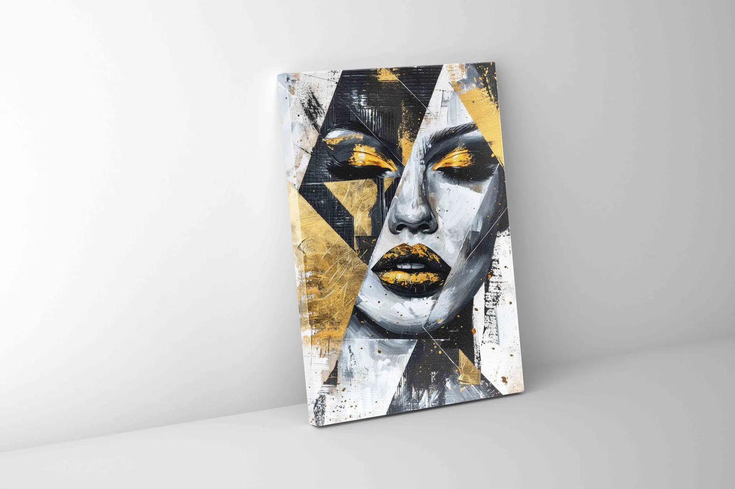Gold & Black Face I by GTA ART