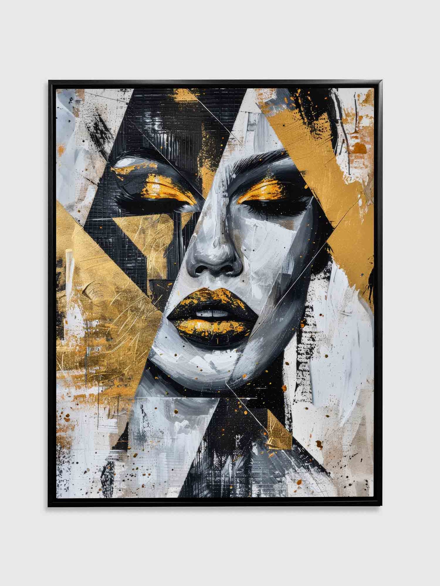 Gold & Black Face I by GTA ART