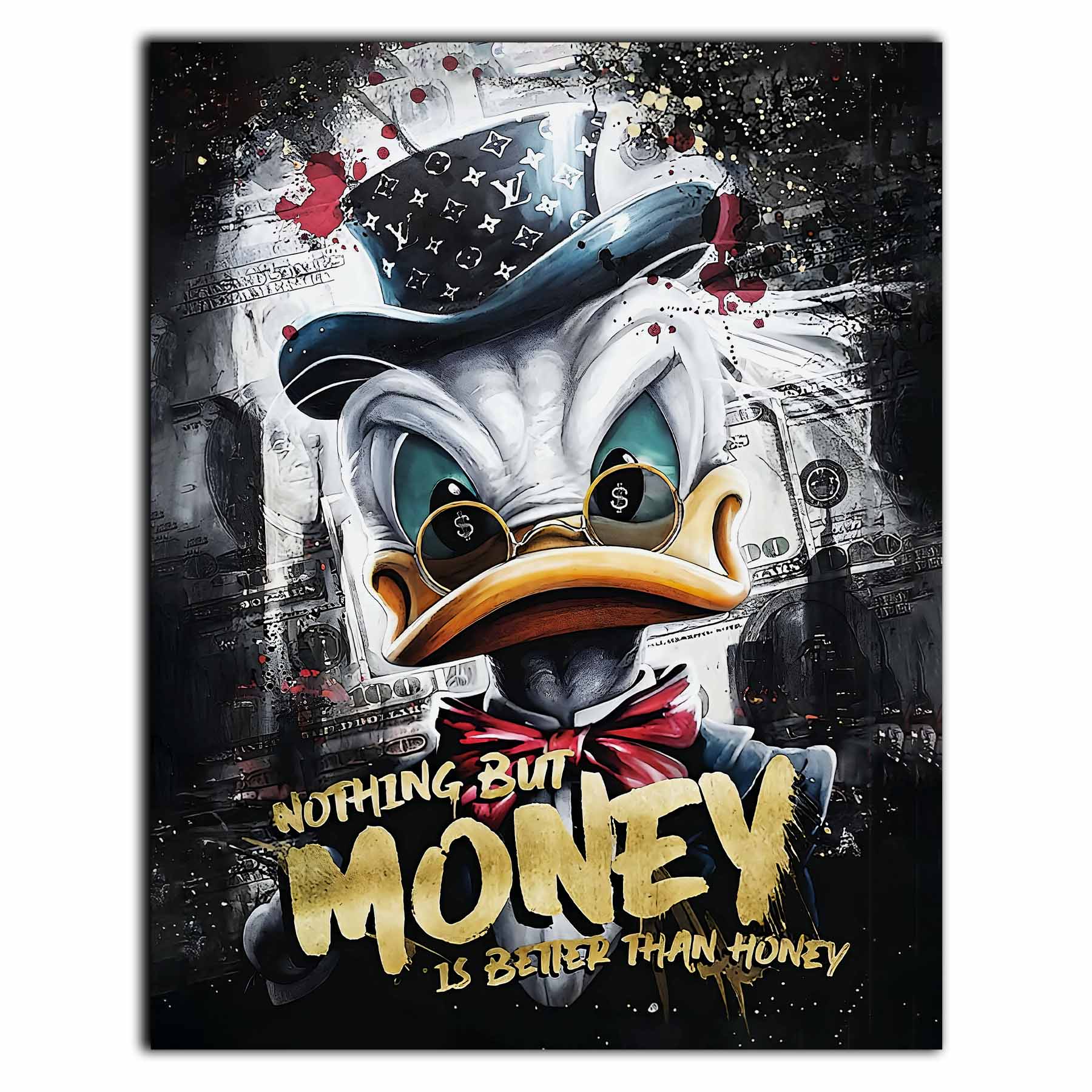 Scrooge McDuck 48X36 Fine Art Canvas by GTA ART