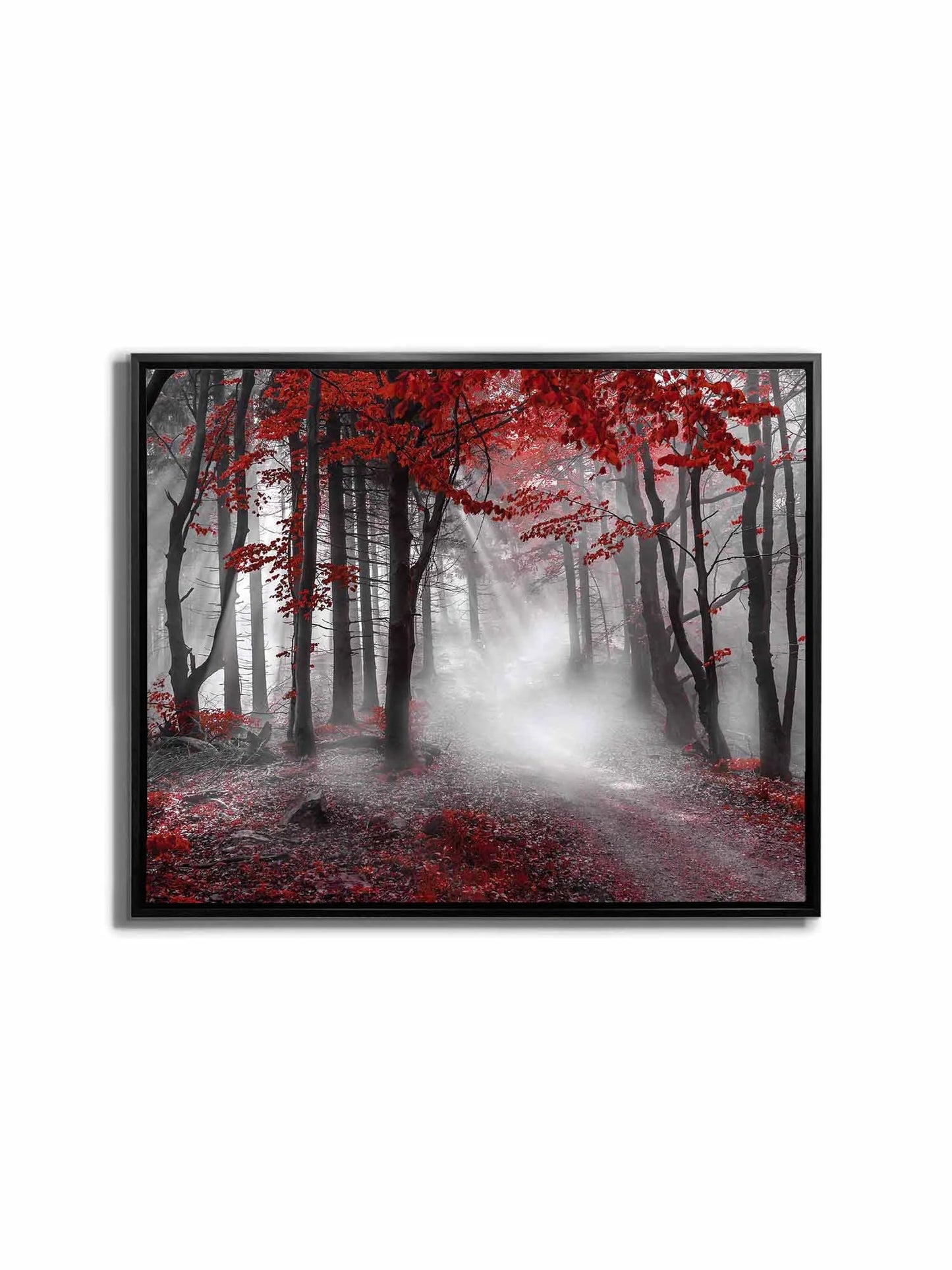 Printed Artwork-Red Isolate Forest-Wall decor by Gtaart.ca