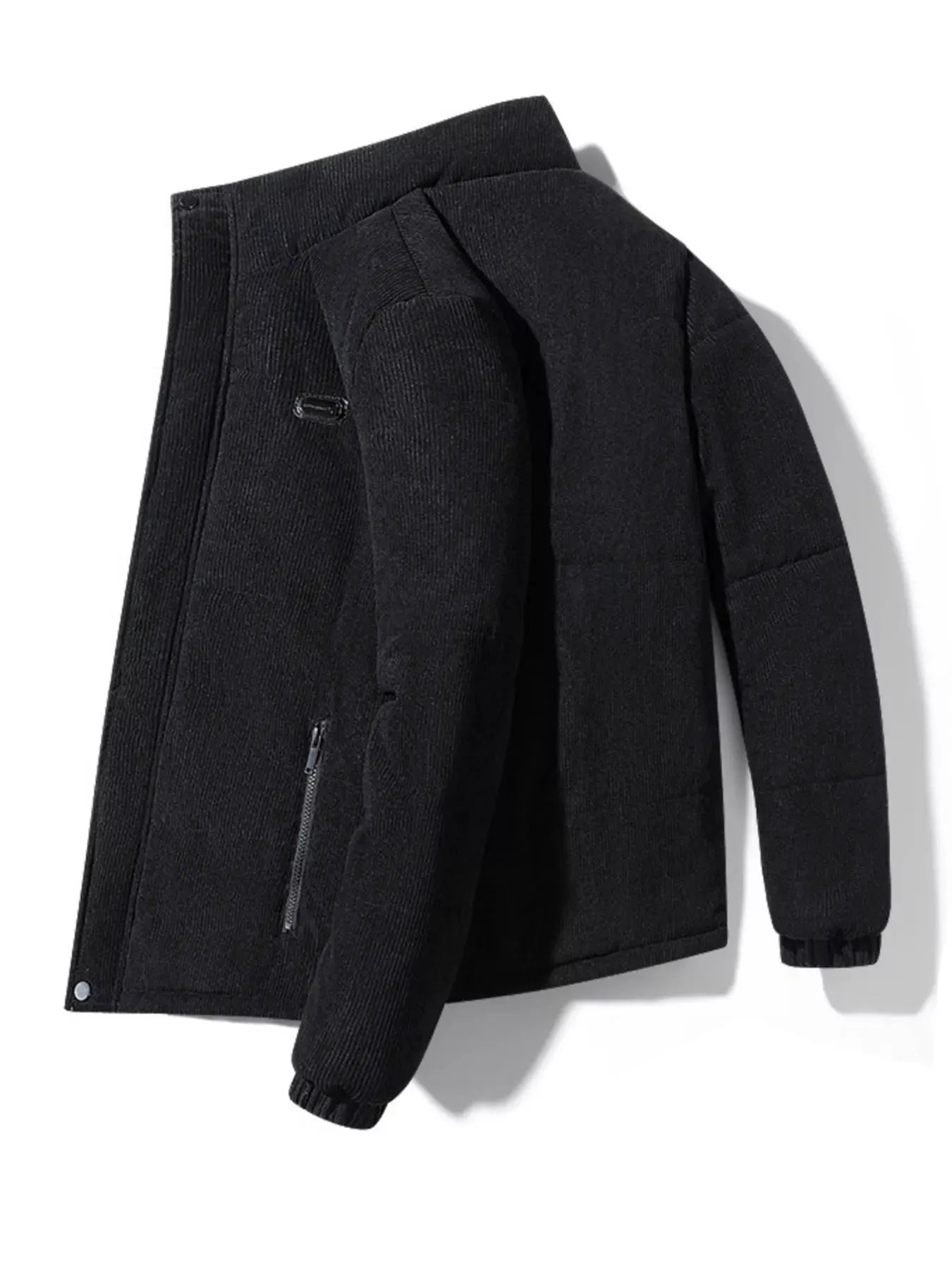 Men's Plus Size Corduroy Padded Winter Coat by Partner Label
