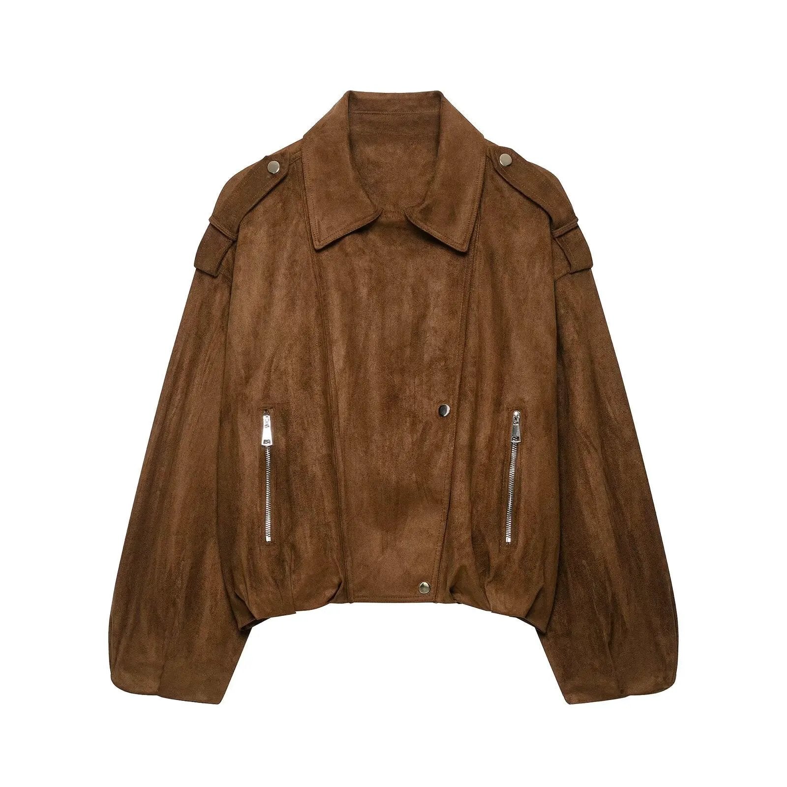Women's Faux Suede Oversized Biker Jacket BYMANYC ® New York CONTEMPORARY VIBRANT MODERN FASHION - New Collection by BYMANYC ® New York