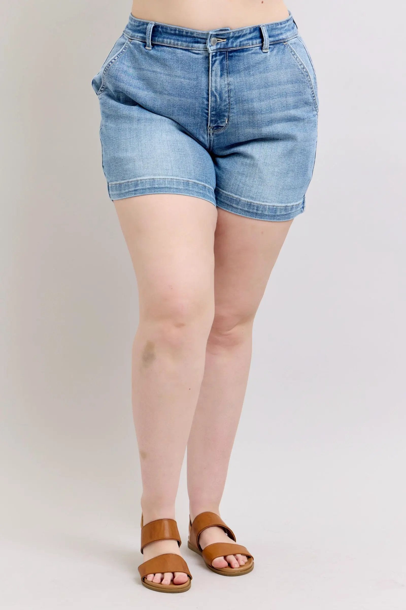 Judy Blue Plus Size High Rise Denim Shorts by Judy Blue