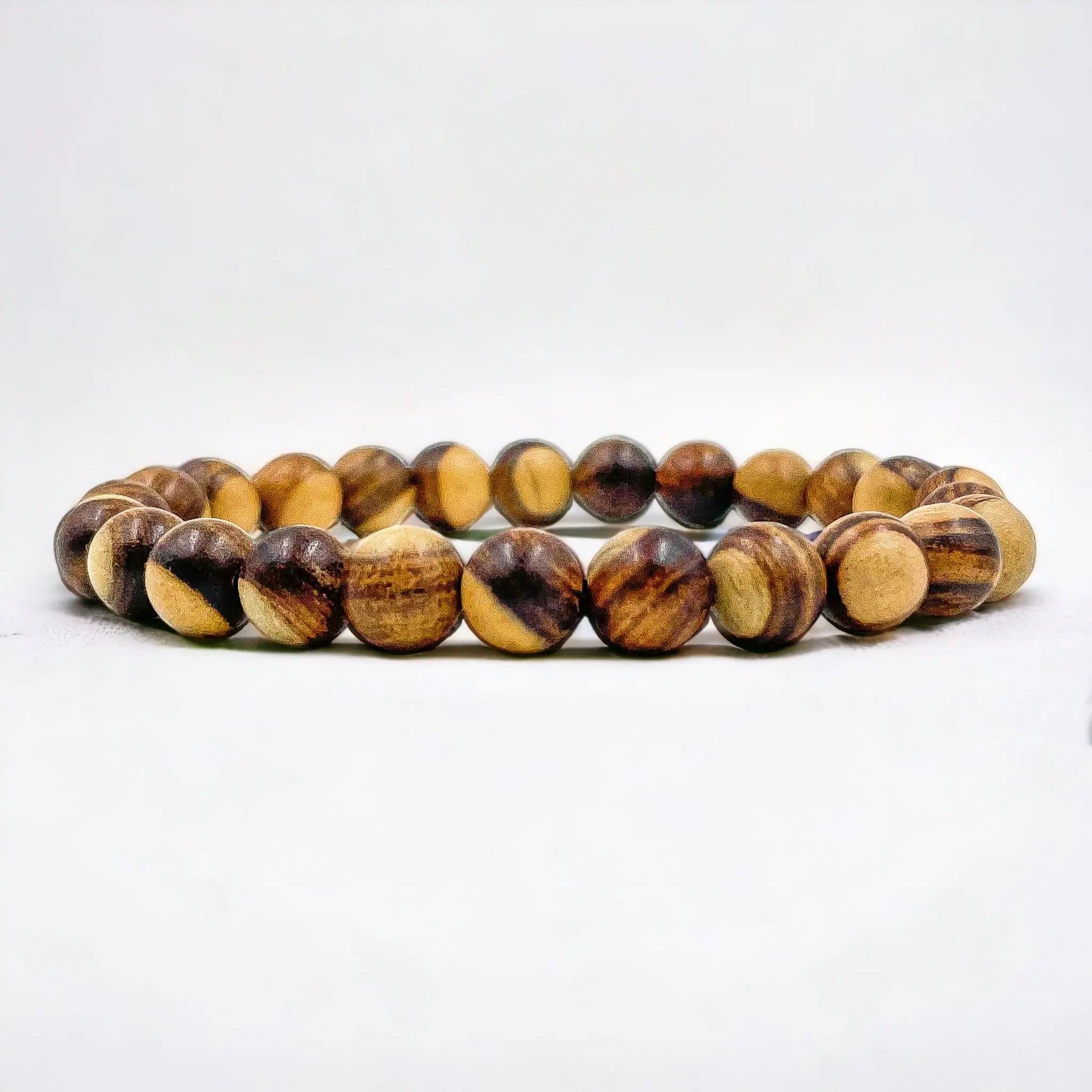 Union - Dual Brown Sandalwood Mala Beaded Bracelet by Everwood Original