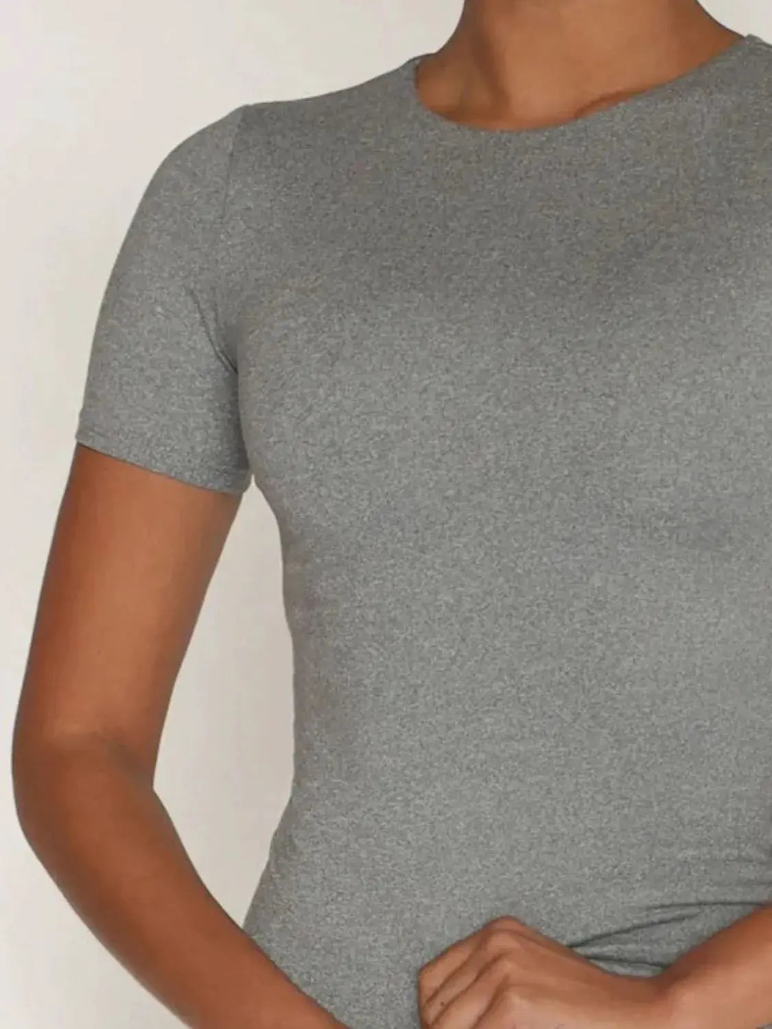 Round Neck Short Sleeve Swim Top by Partner Label