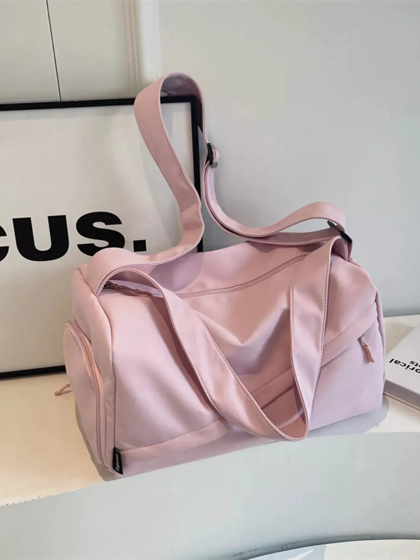 Adjustable Strap Solid Color Travel Bag by Partner Label