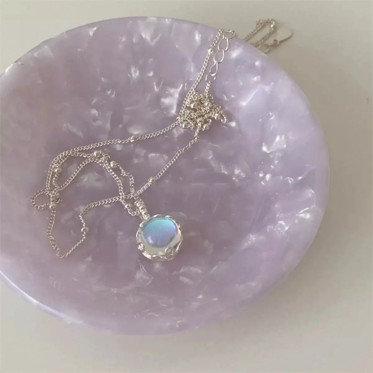 Moonstone 925 Sterling Silver Necklace by Partner Labels