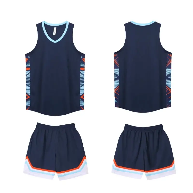 Plus Size Mens Basketball Jersey Set Oversized Sleeveless Shirt and Pants Print Sportswear by Vimost Shop