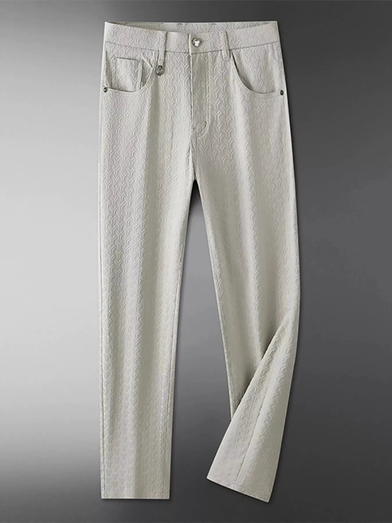 Men's Textured Straight-Leg Pants by Trendsi