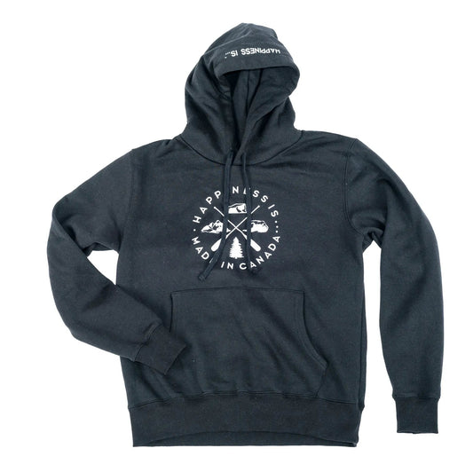 Unisex Crest Hoodie Jet Black by Canada Collection