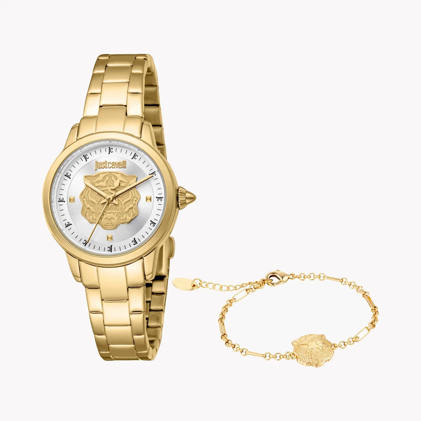 Just Cavalli Women's Gold Alloy Watch, Silver Dial | Jc1l334m0055 by JUST CAVALLI