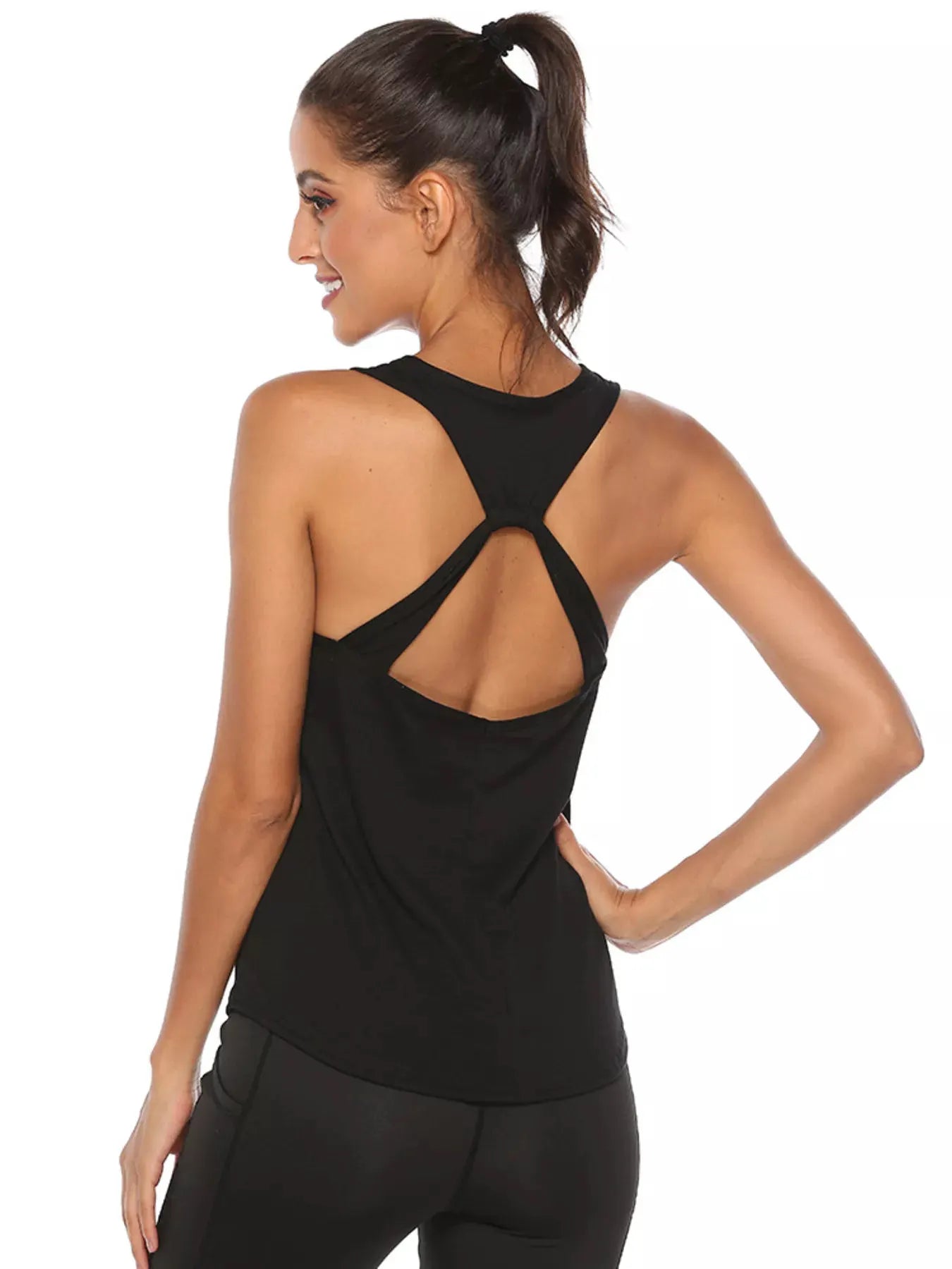 Lightweight Crisscross Active Tank by Trendsi