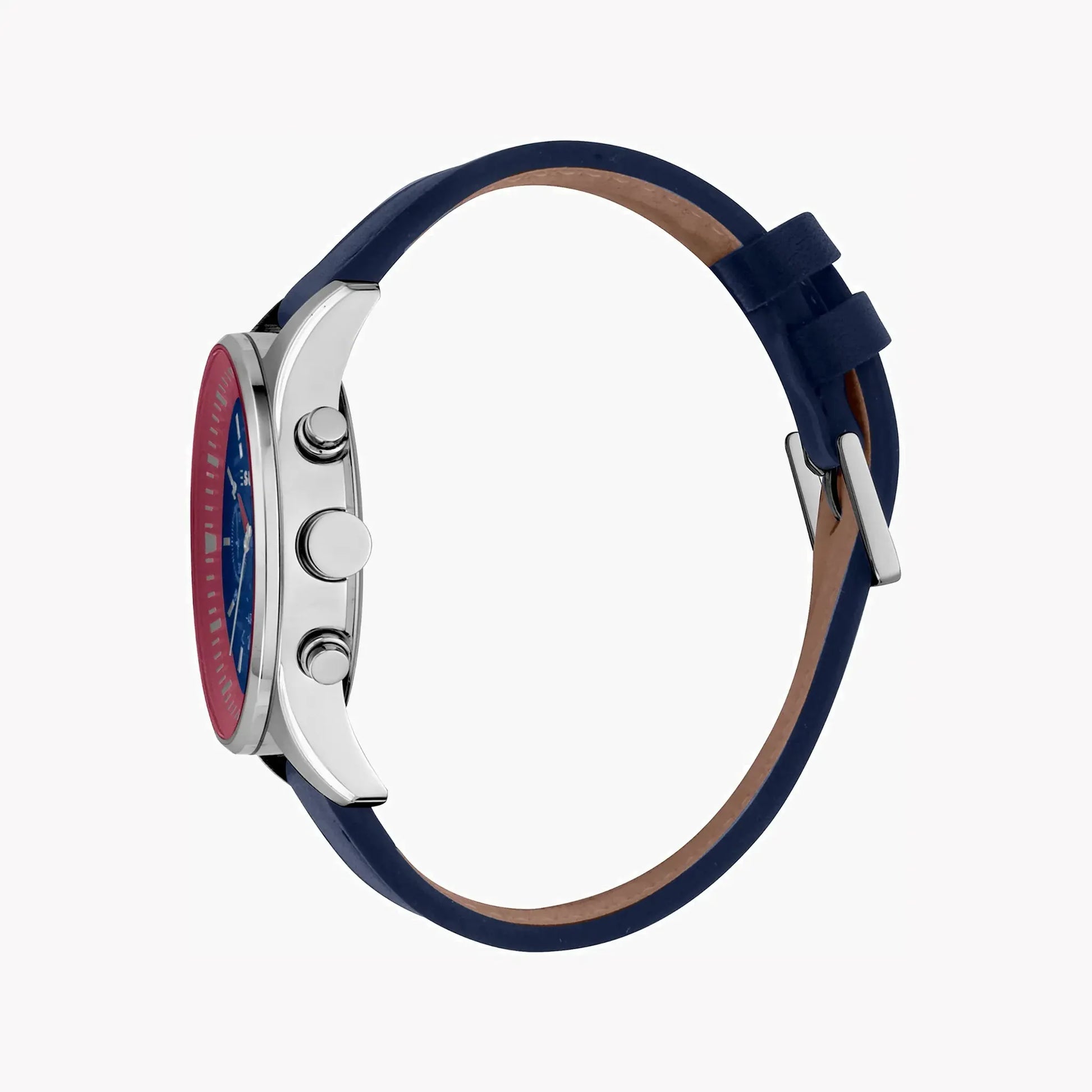 Esprit Men's Blue Leather Watch, Blue Dial | ES1G209L0025 by ESPRIT