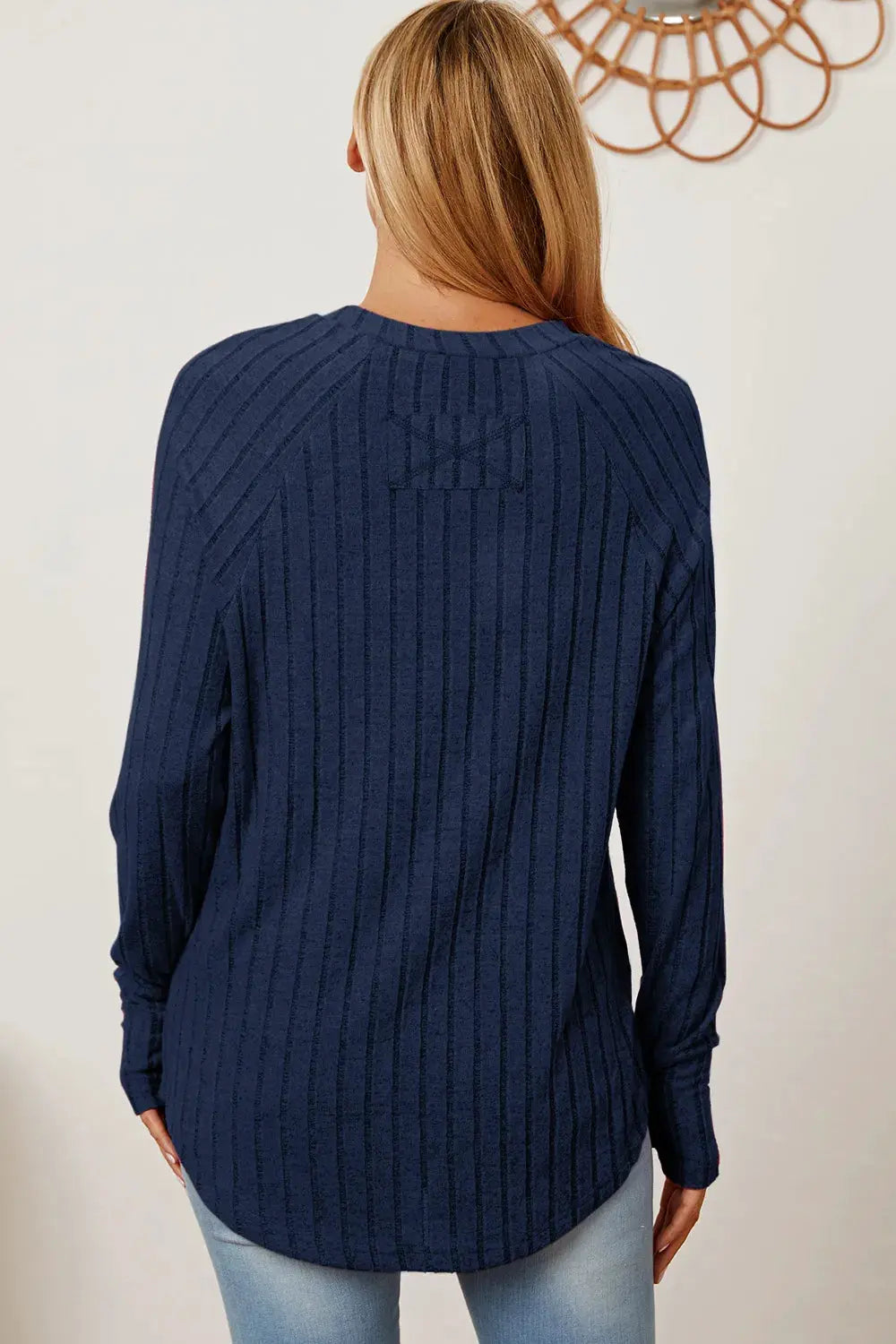 Basic Bae Full Size Ribbed Thumbhole Sleeve T-Shirt by Basic Bae