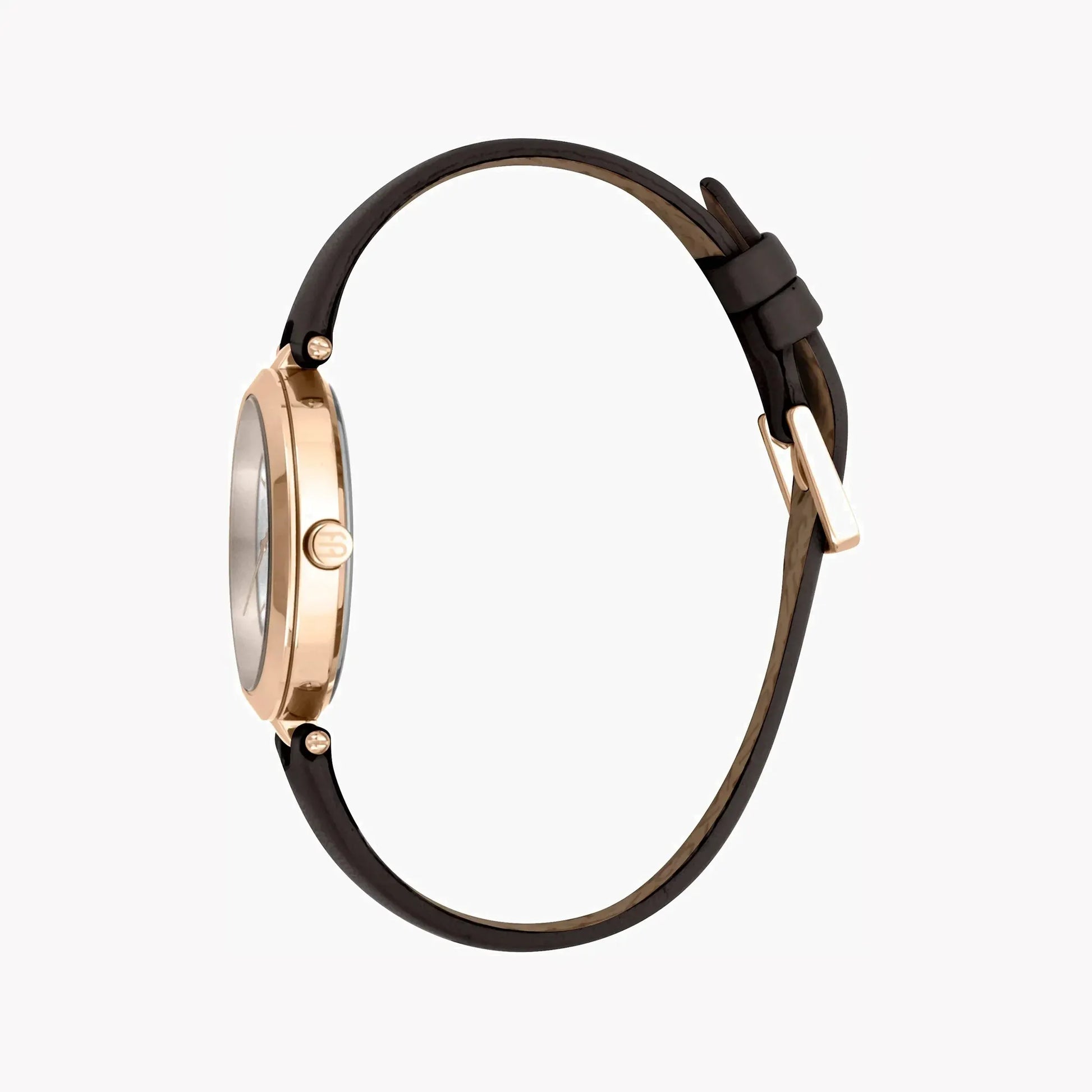 Esprit Women's Black Leather Watch, Silver Dial | Es1l198m0025 by ESPRIT