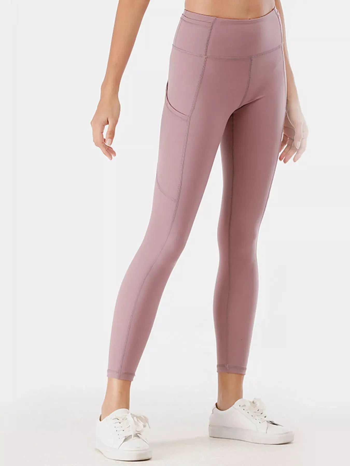 Full Size High-Waisted Active Leggings with Pockets Plus Size by Partner Label