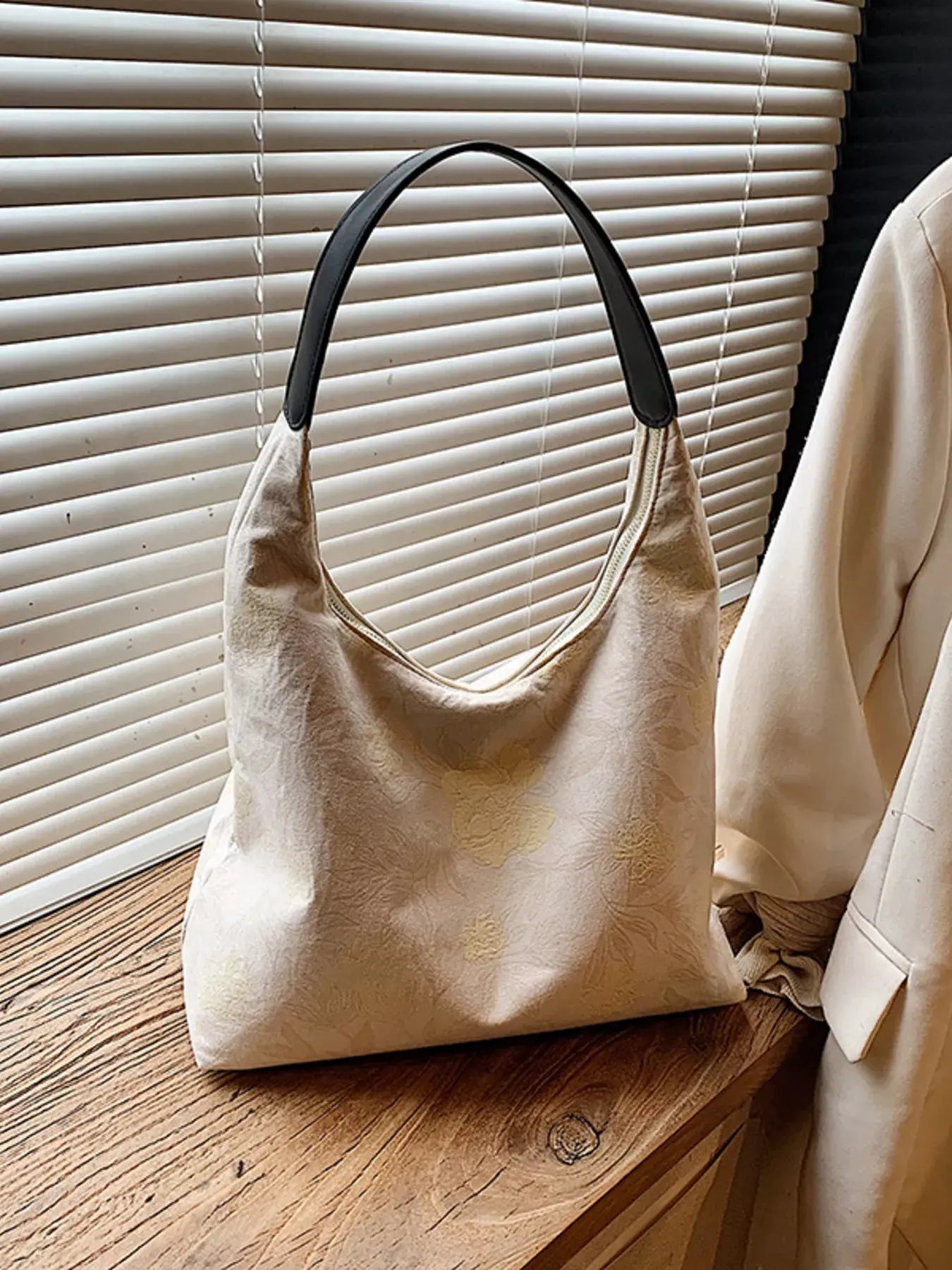Floral Pattern Hobo Shoulder Bag by Partner Label