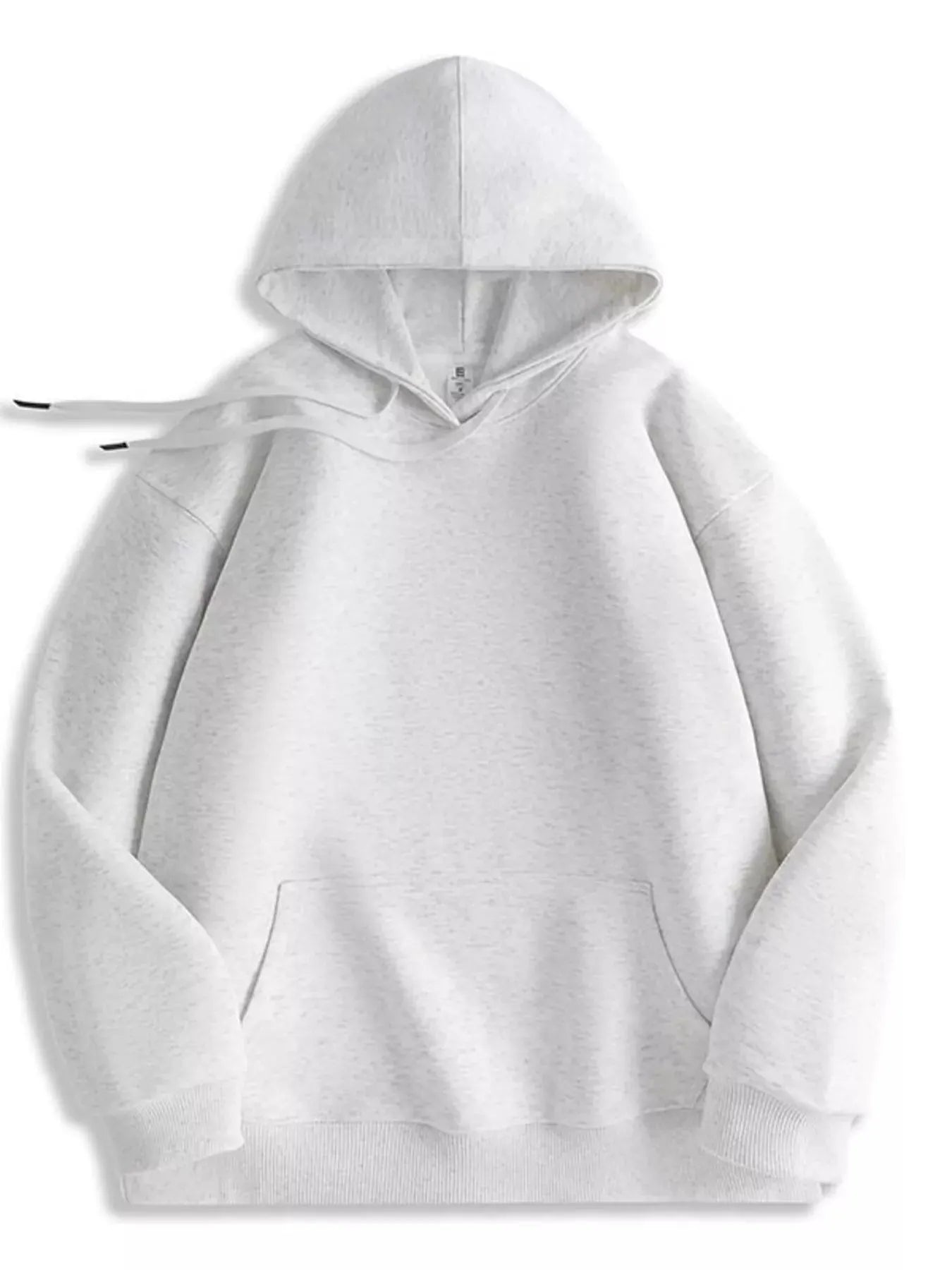 Men's Full Size Solid Color Casual Hoodie Plus Size by Trendsi
