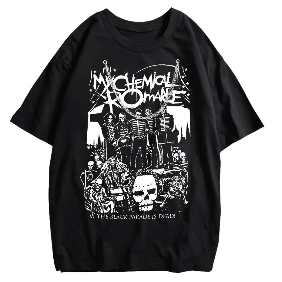 My Chemical Romance Black Parade Oversized T-Shirt Women Punk Emo Rock Tee-7