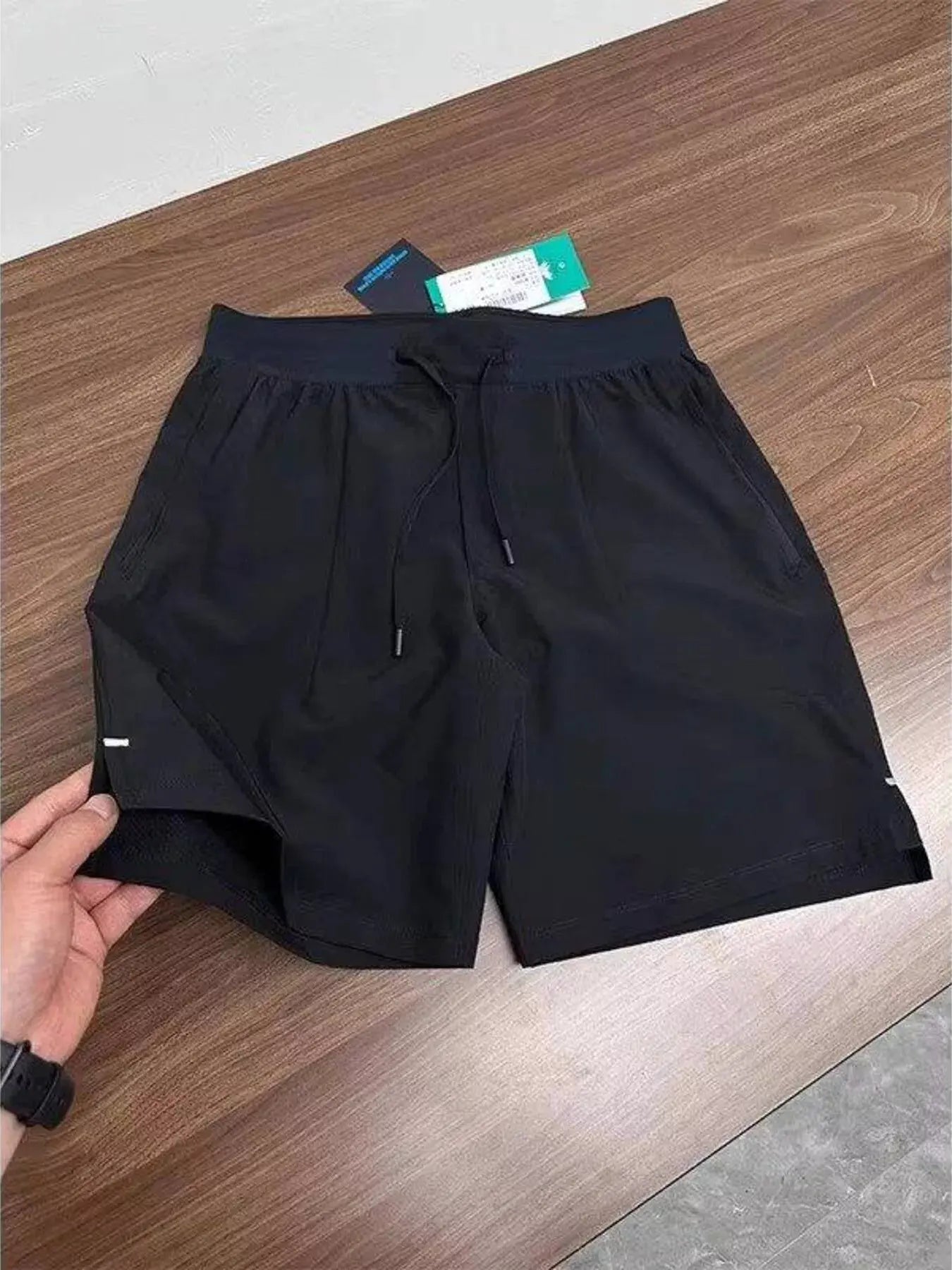 Men's Plus Size Lightweight Athletic Shorts with Drawstring Waist by Trendsi