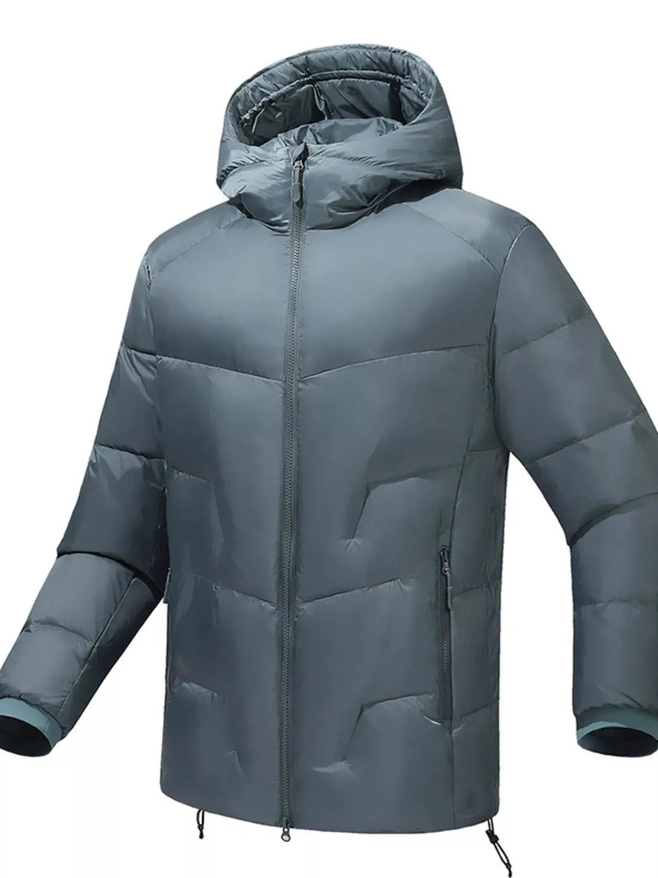 Men's Plus Size Hooded Padded Winter Puffer Jacket by Partner Label
