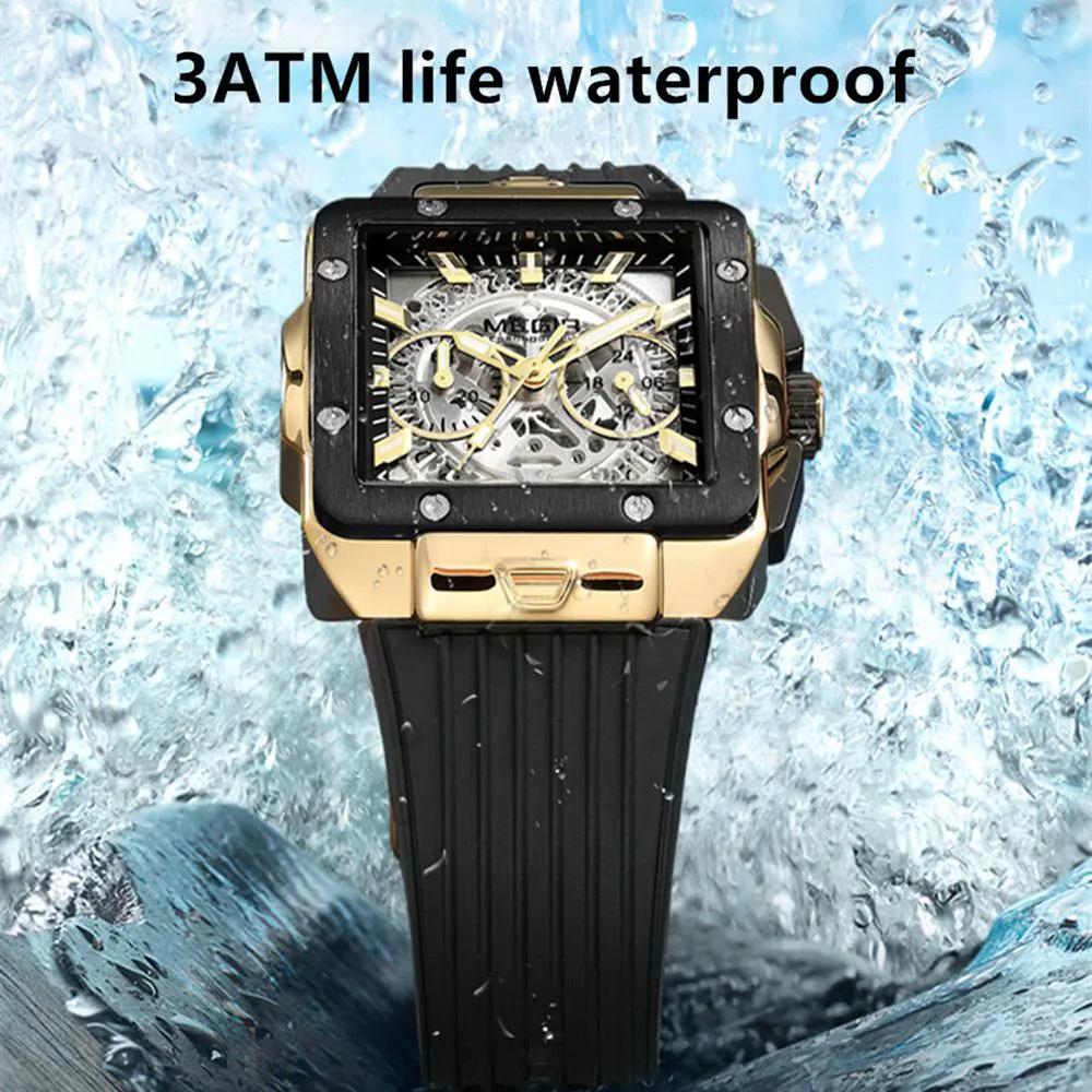 MEGIR Watch for Men Luxury Sport Quartz Wristwatch with Silicone Band Luminous Hands Date Male Chronograph Clock Reloj Hombre 2228 by MEGIR WATCH GROUP