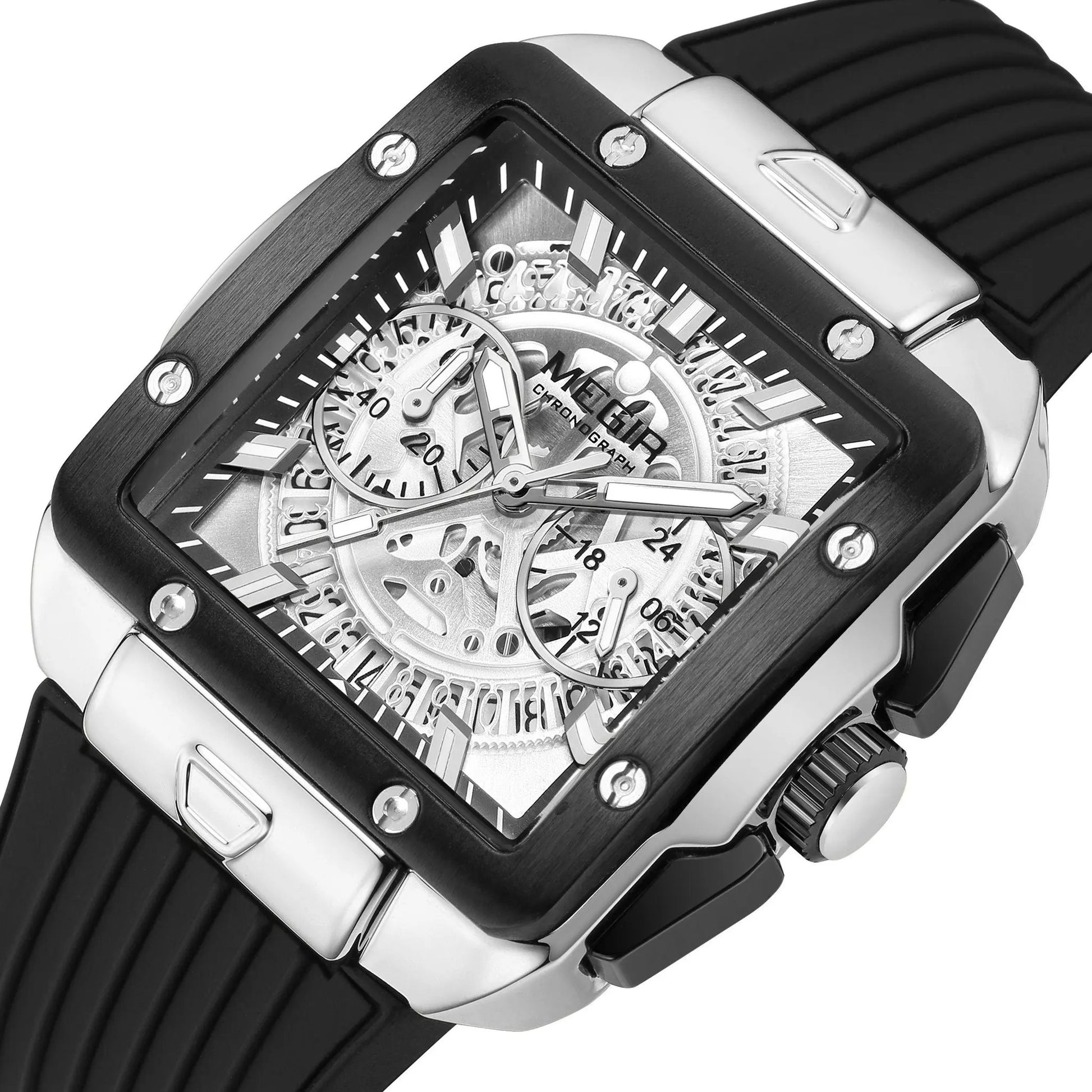 MEGIR Watch for Men Luxury Sport Quartz Wristwatch with Silicone Band Luminous Hands Date Male Chronograph Clock Reloj Hombre 2228 by MEGIR WATCH GROUP